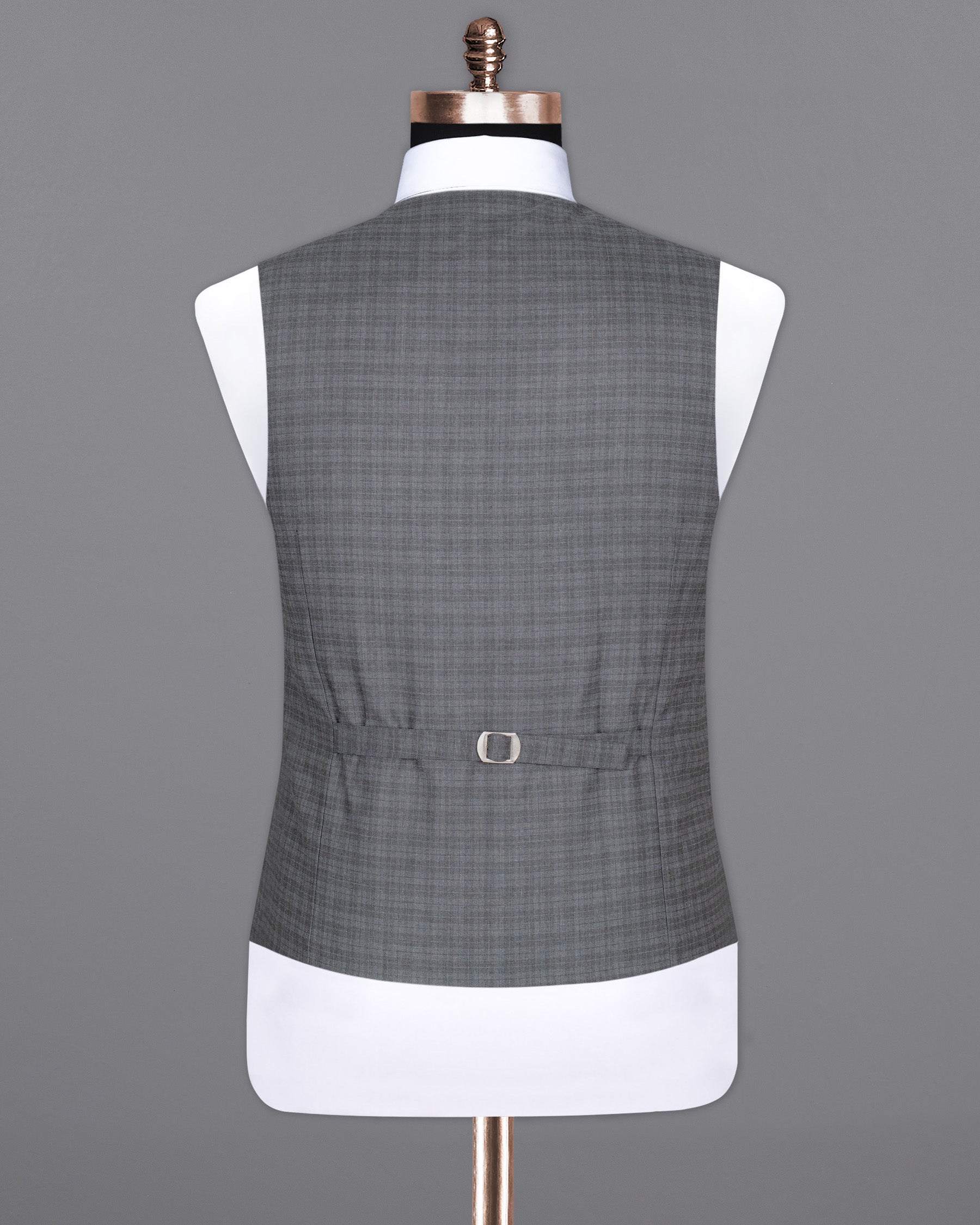 Mid Gray Wool Rich Waistcoat