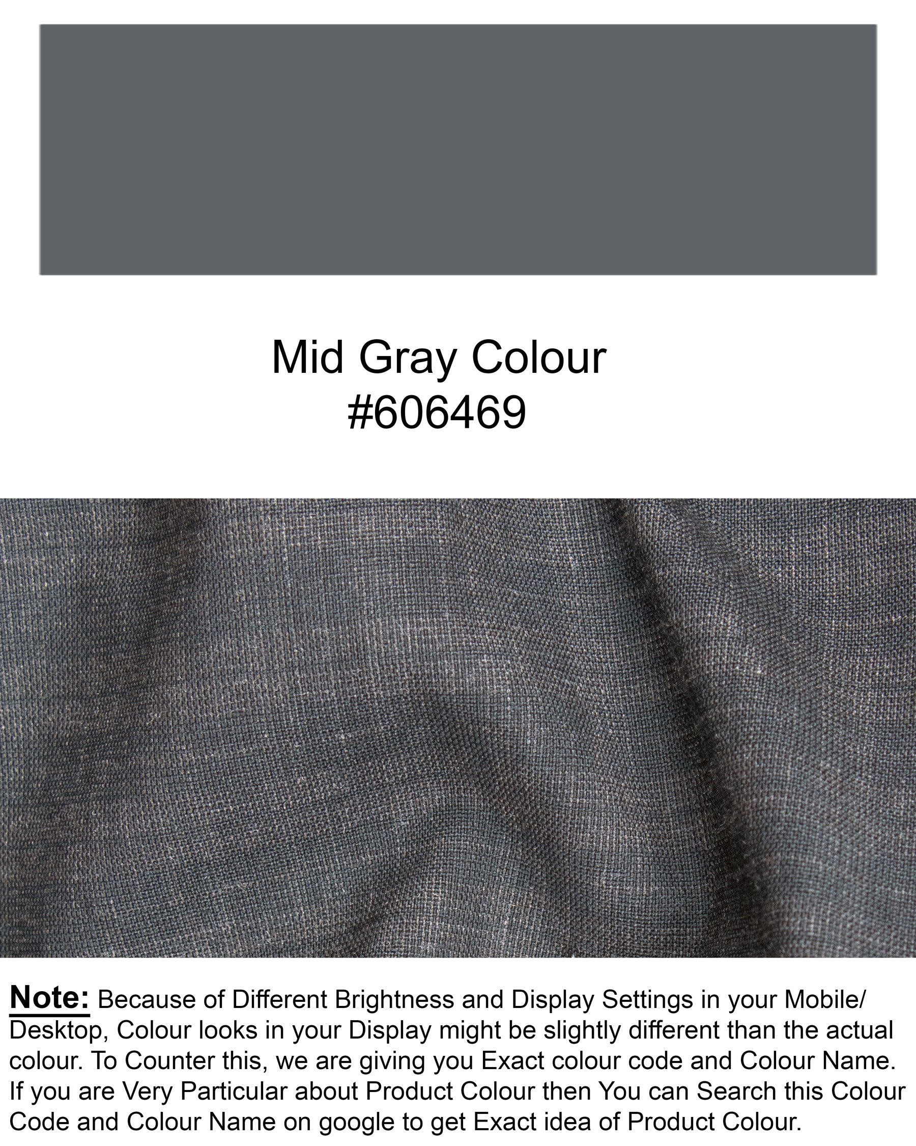 Mid Gray Wool Rich Waistcoat