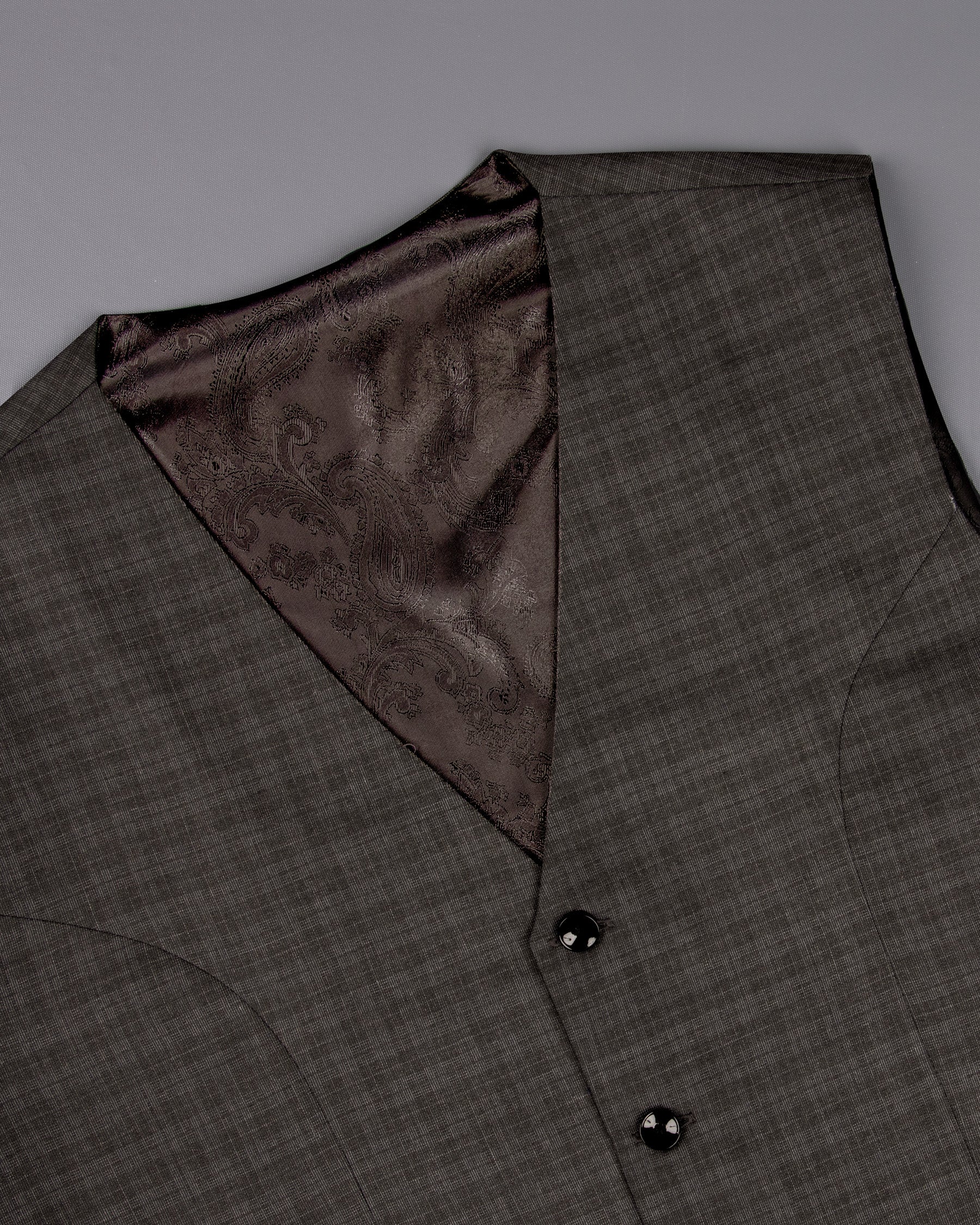 Birch Brown Wool Rich Waistcoat