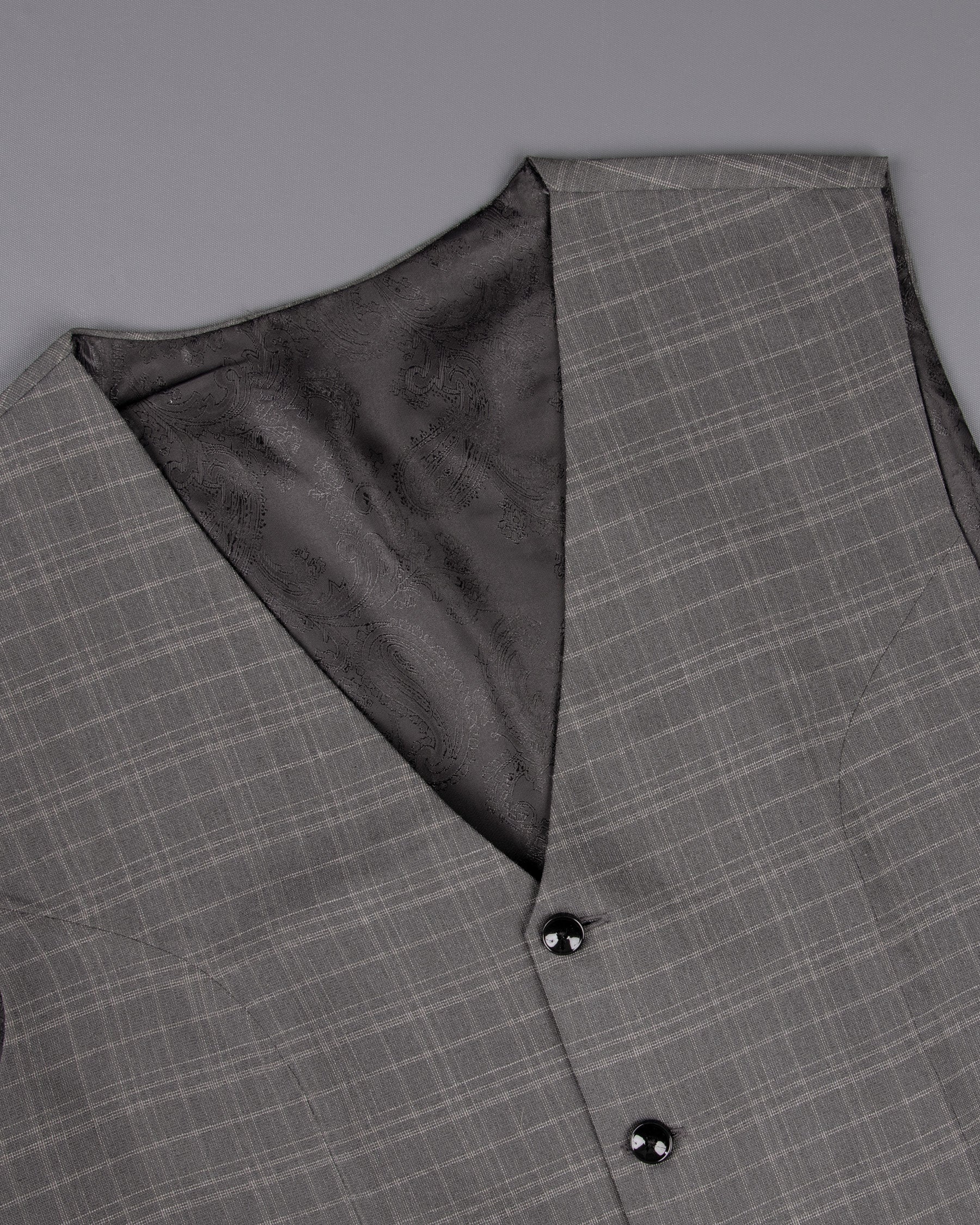Storm Dust Gray Wool Rich Waistcoat