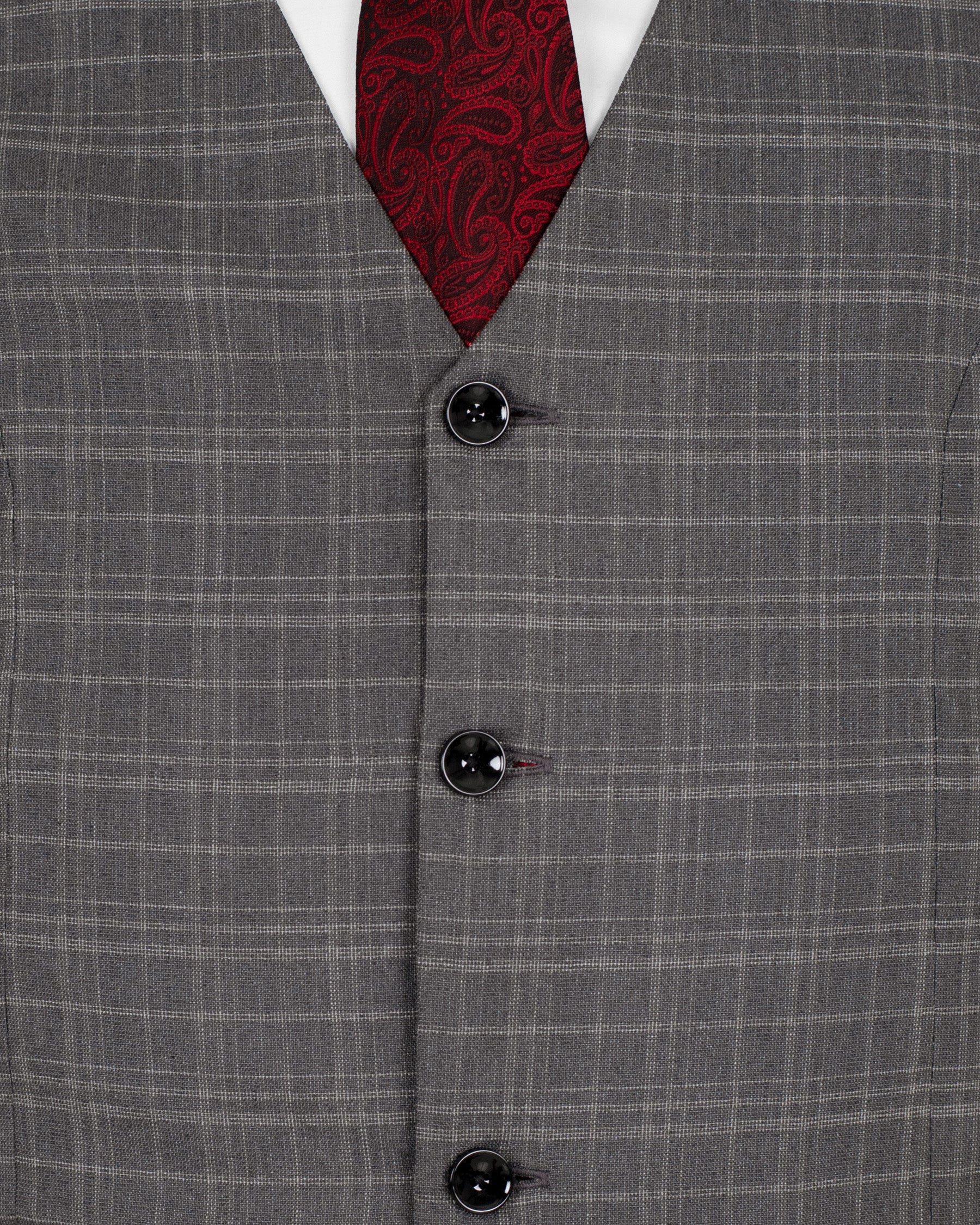 Storm Dust Gray Wool Rich Waistcoat