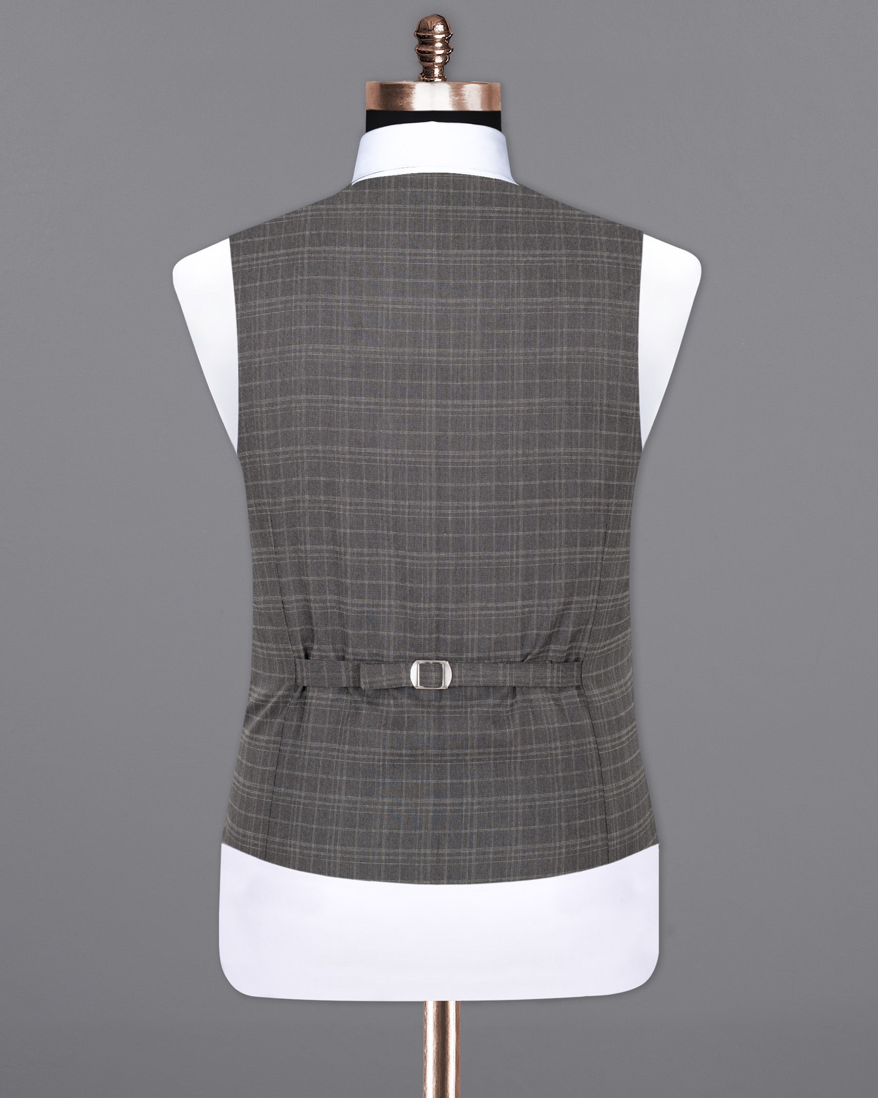Storm Dust Gray Wool Rich Waistcoat