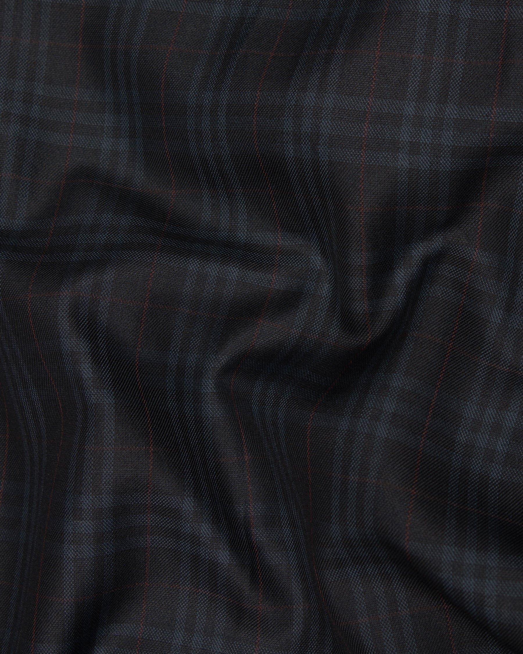 Shark Black Plaid Wool Rich Sports Waistcoat