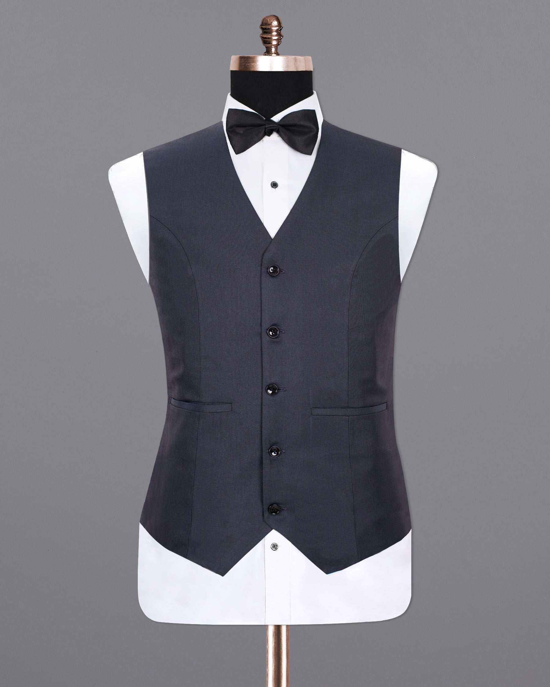 Tangaroa Blue Wool Rich Waistcoat