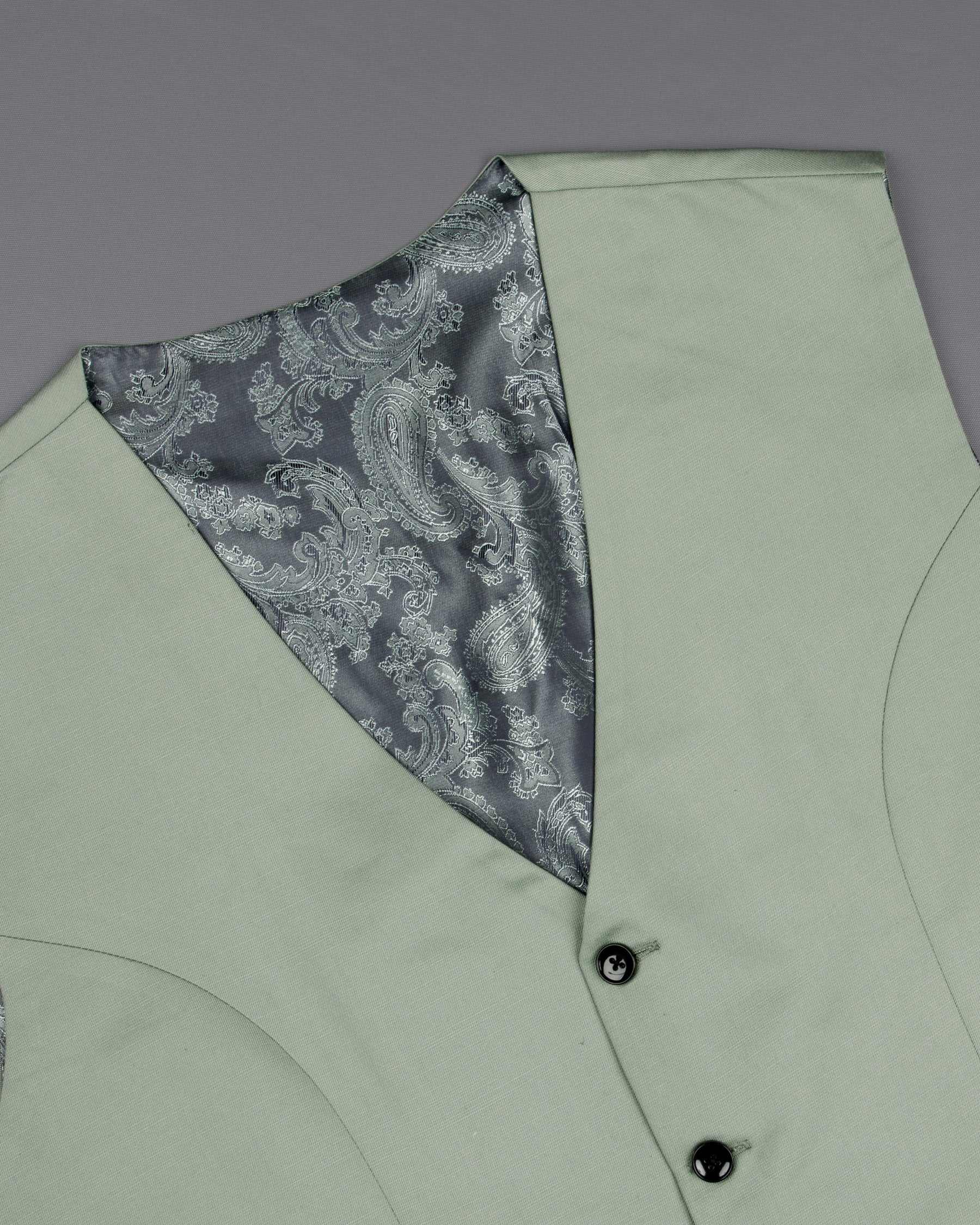 Clay Ash Green Wool Rich Waistcoat