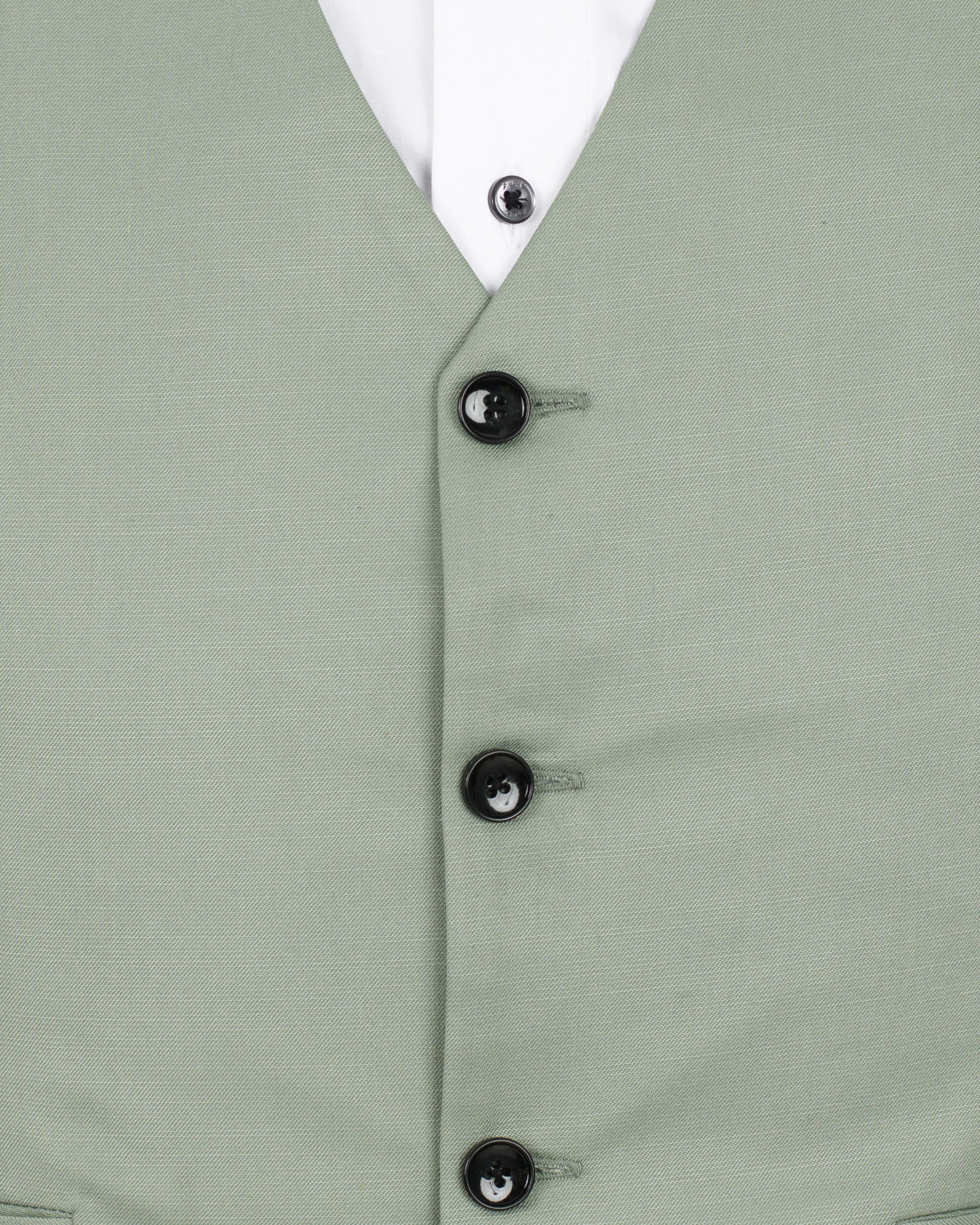 Clay Ash Green Wool Rich Waistcoat