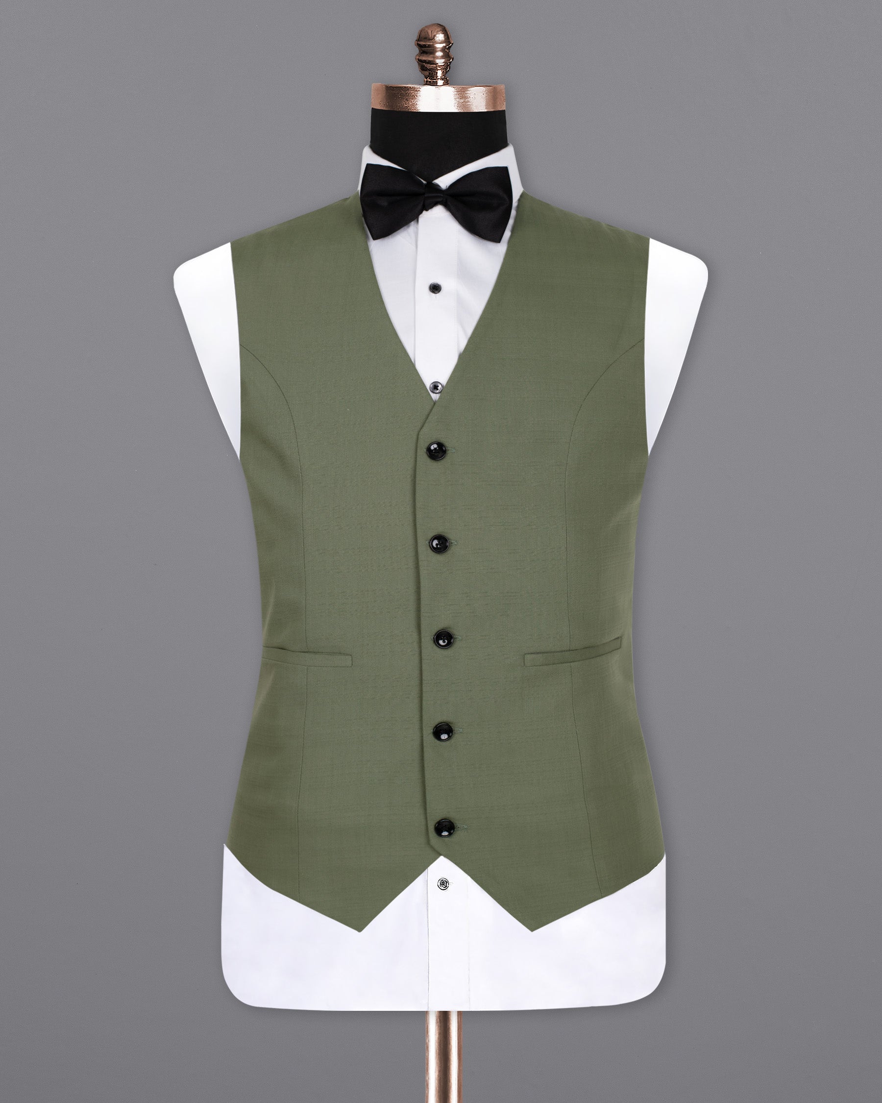 Finch Green Wool Rich Waistcoat