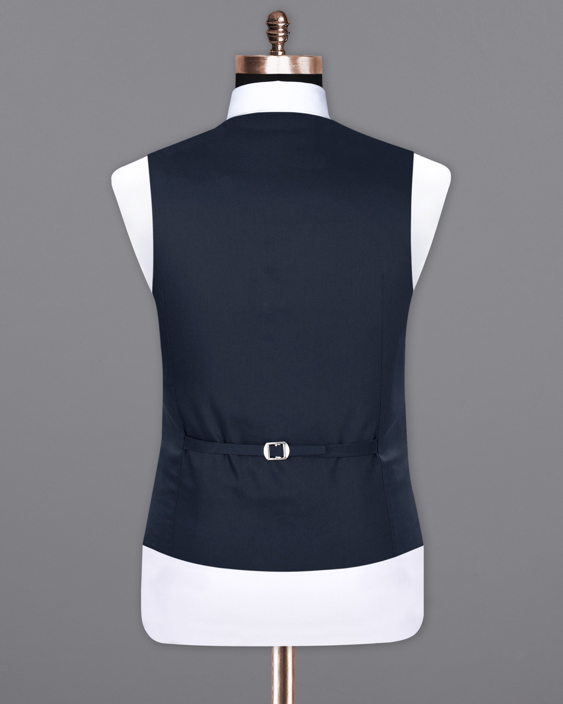 Tuna Blue Wool Rich Waistcoat