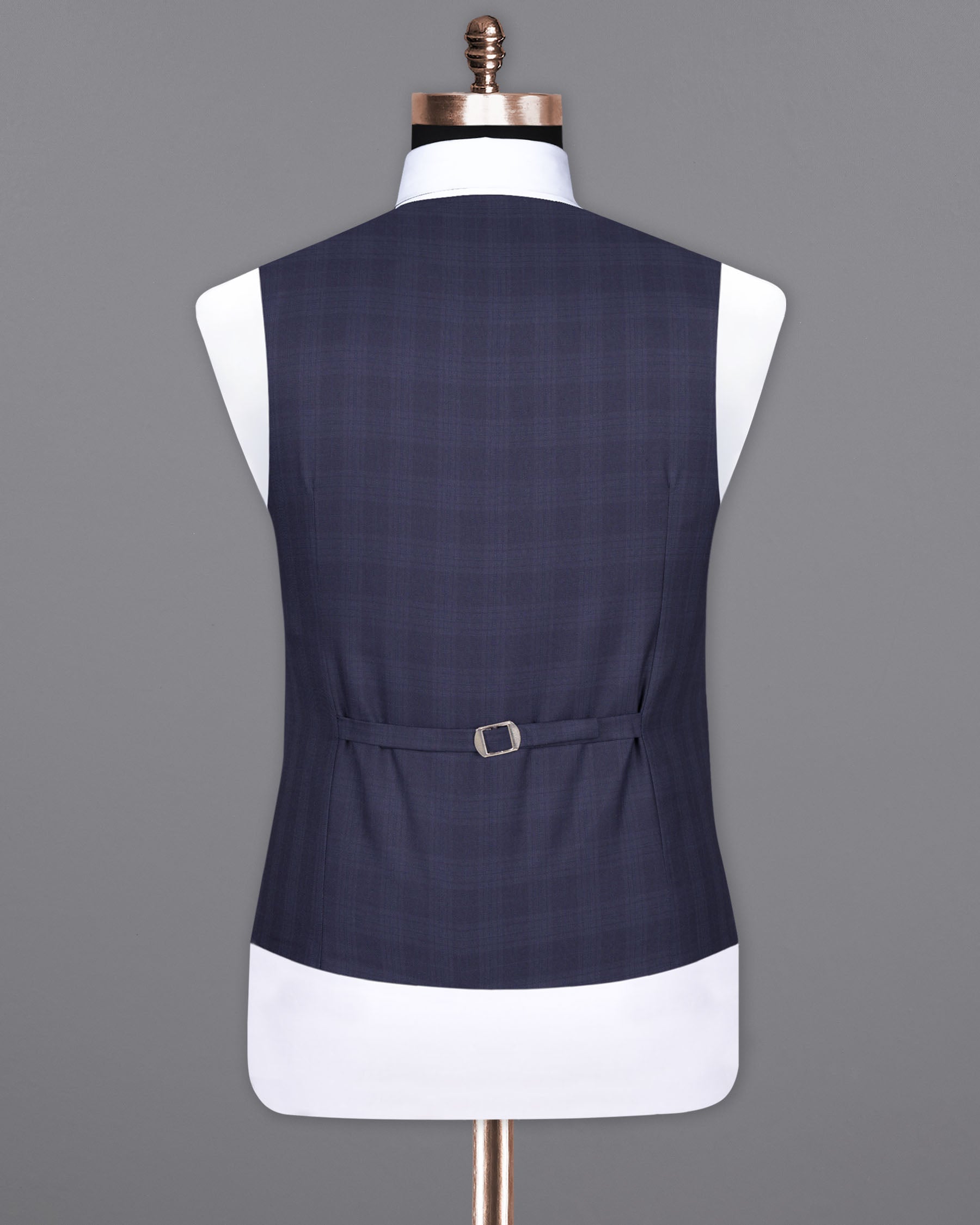 Martinique Blue Wool Rich Plaid Waistcoat V1415-36, V1415-38, V1415-40, V1415-42, V1415-44, V1415-46, V1415-48, V1415-50, V1415-52, V1415-54, V1415-56, V1415-58, V1415-60