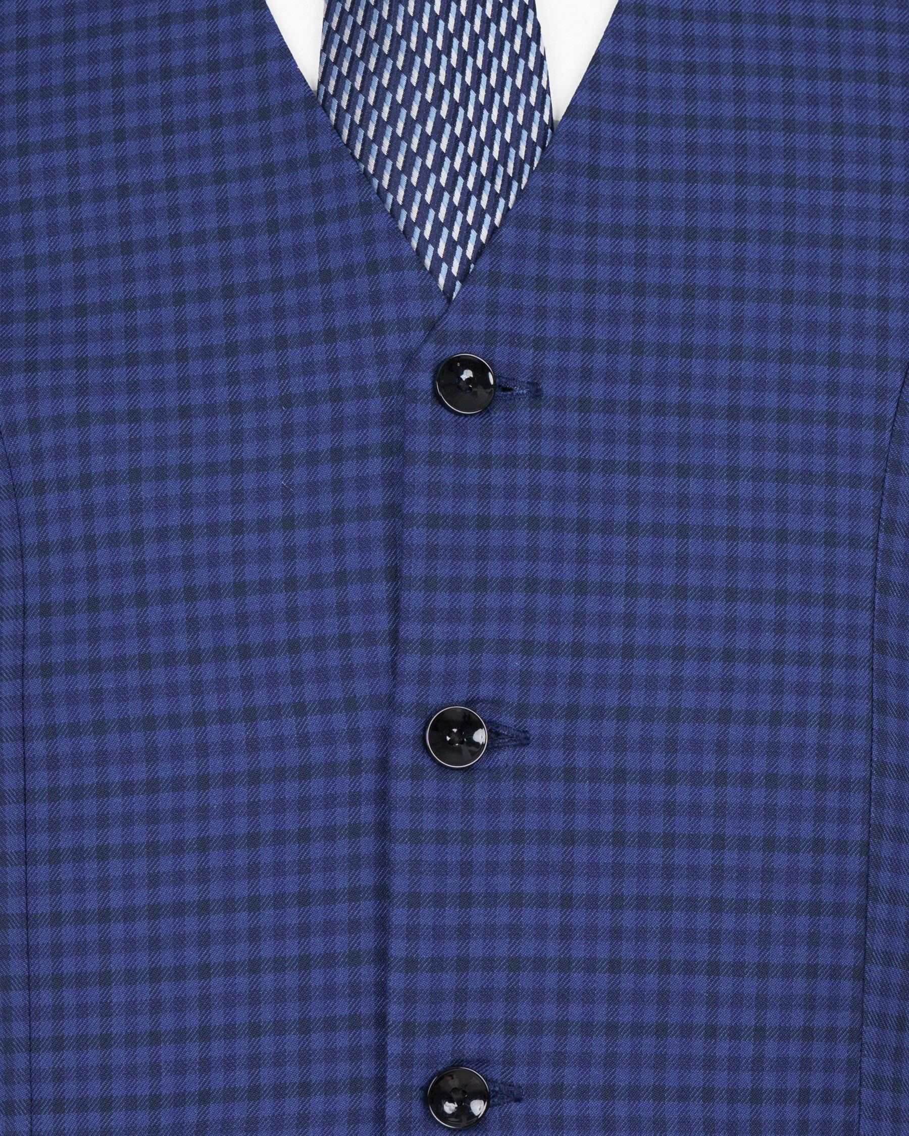 East Bay Blue Gingham Woolrich Waistcoat V1430-36, V1430-38, V1430-40, V1430-42, V1430-44, V1430-46, V1430-48, V1430-50, V1430-52, V1430-54, V1430-56, V1430-58, V1430-60