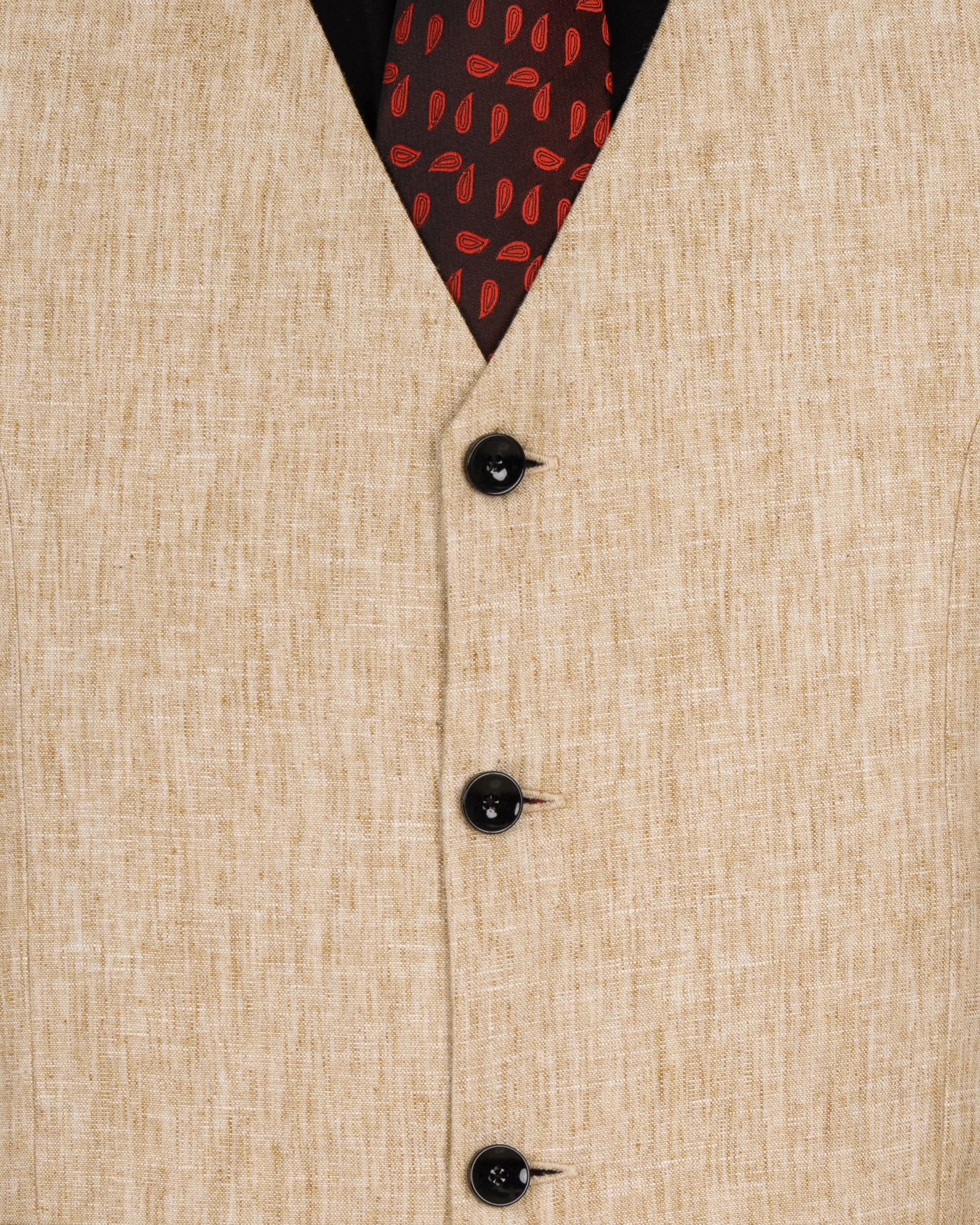 Cream Luxurious Linen Waistcoat V1464-36, V1464-38, V1464-40, V1464-42, V1464-44, V1464-46, V1464-48, V1464-50, V1464-52, V1464-54, V1464-56, V1464-58, V1464-60