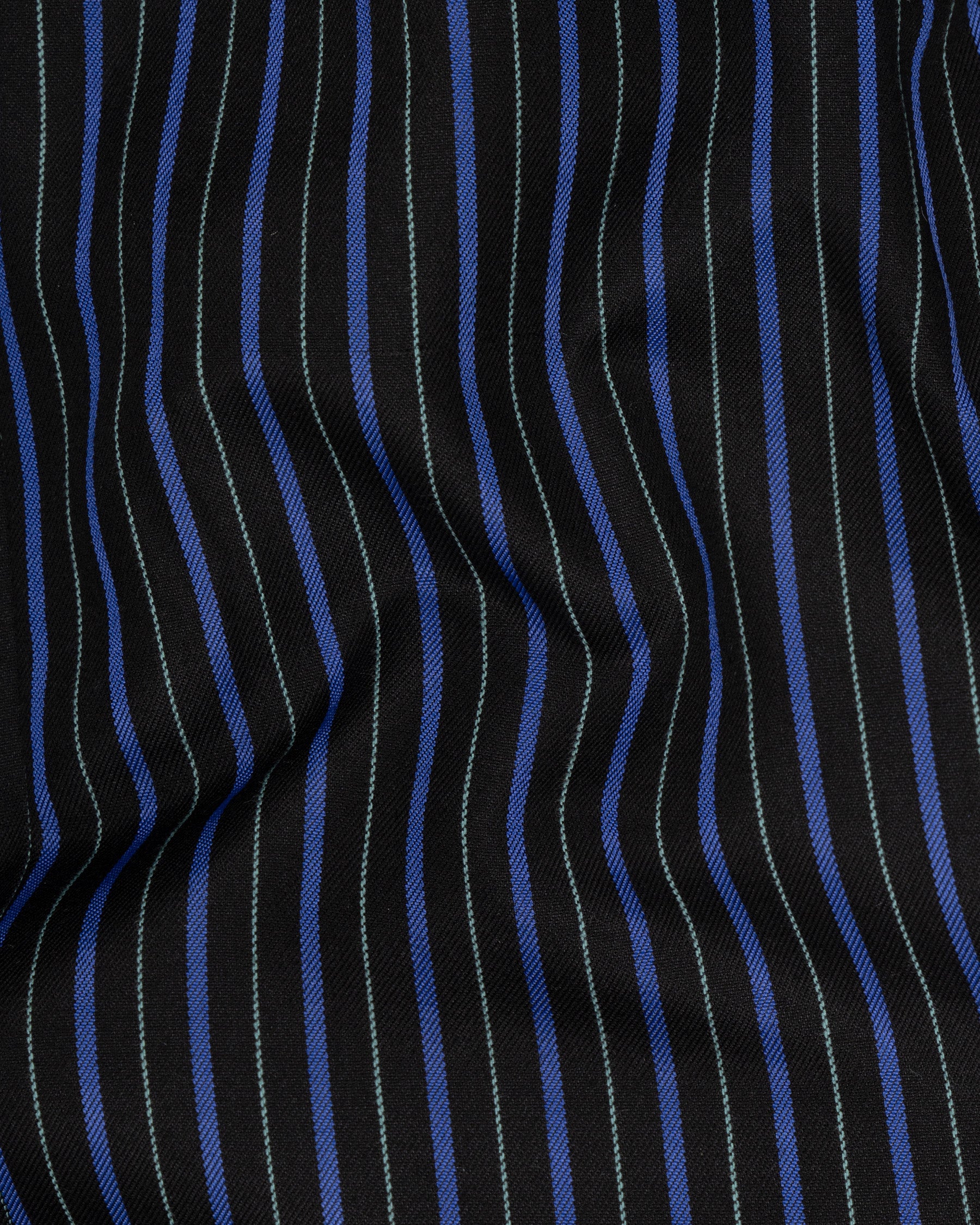 Jade Black and Mariner Blue Striped Woolrich Waistcoat V1519-36, V1519-38, V1519-40, V1519-42, V1519-44, V1519-46, V1519-48, V1519-50, V1519-52, V1519-54, V1519-56, V1519-58, V1519-60