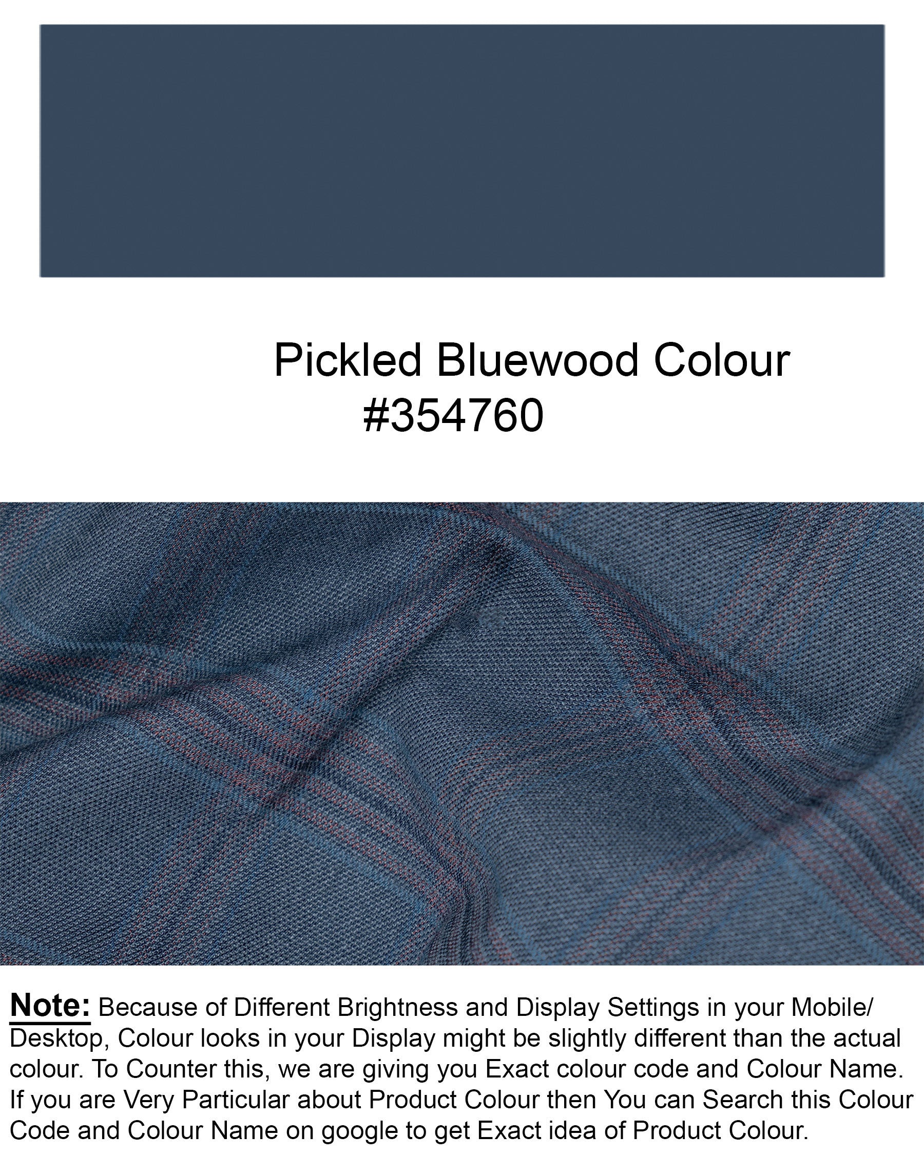 Pickled Bluewood Super fine Checkered Woolrich Waistcoat V1626-36, V1626-38, V1626-40, V1626-42, V1626-44, V1626-46, V1626-48, V1626-50, V1626-52, V1626-54, V1626-56, V1626-58, V1626-60
