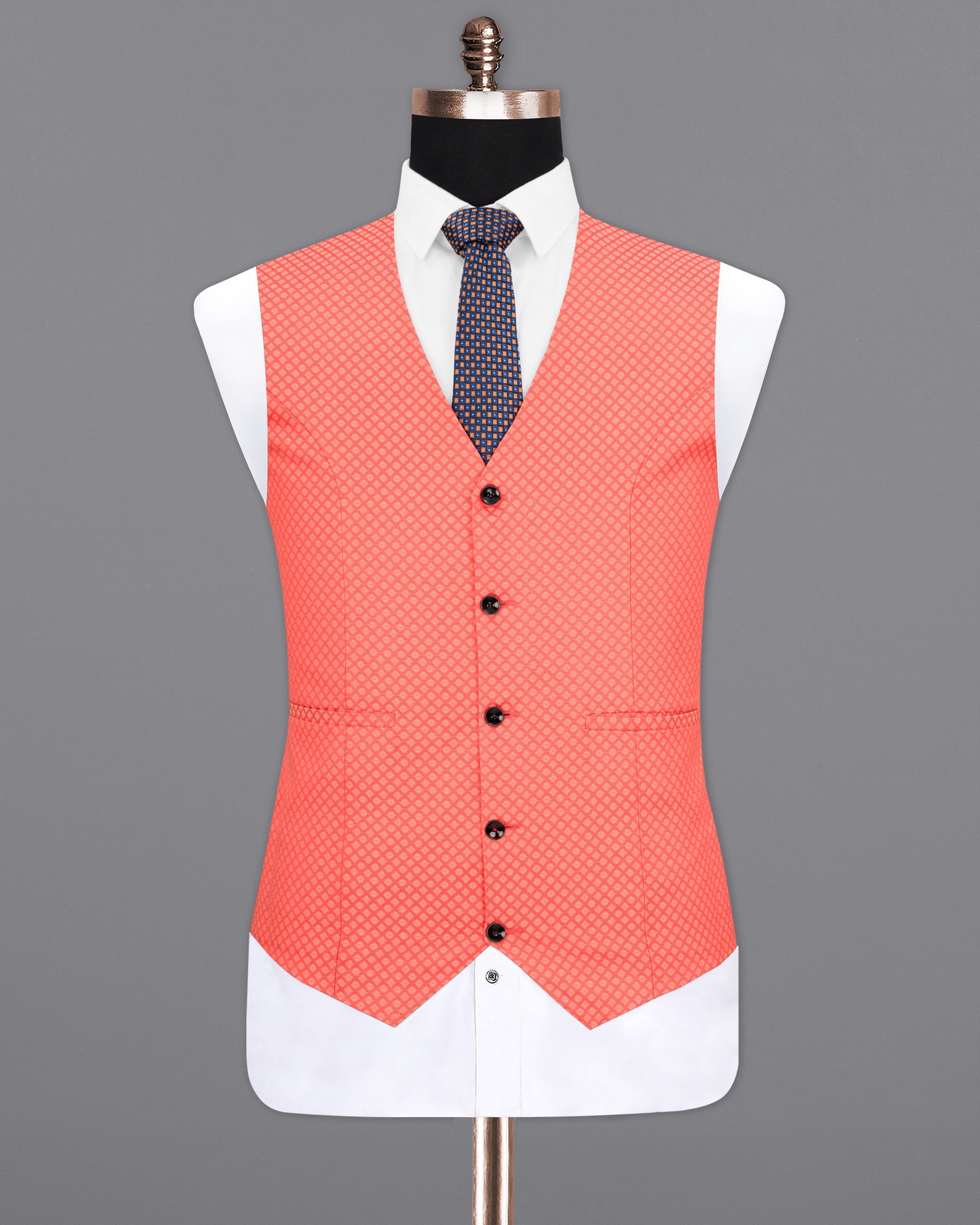Bittersweet Pink Textured Waistcoat V1656-36, V1656-38, V1656-40, V1656-42, V1656-44, V1656-46, V1656-48, V1656-50, V1656-52, V1656-54, V1656-56, V1656-58, V1656-60