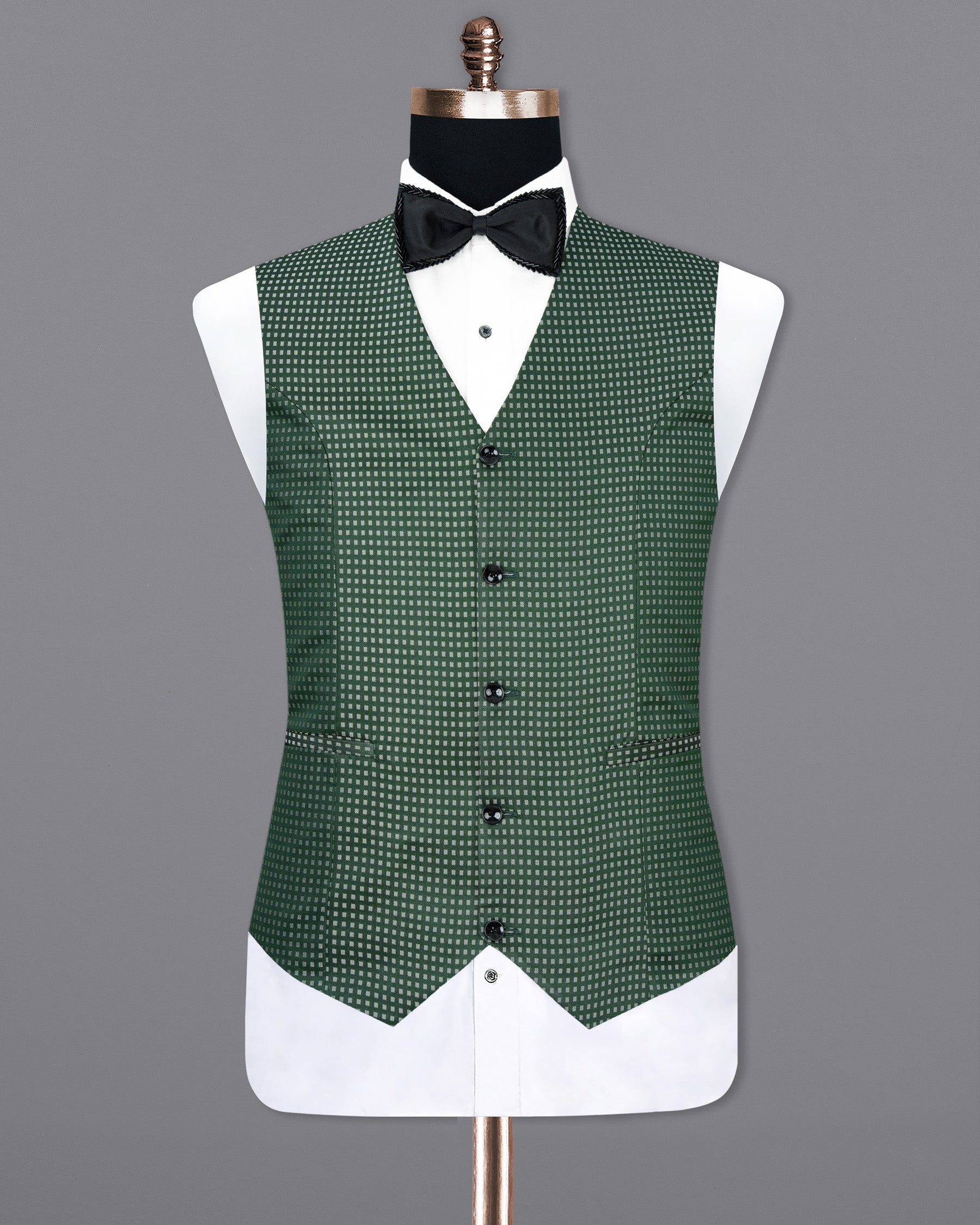 Everglade Green Square Textured Waistcoat V1770-36, V1770-38, V1770-40, V1770-42, V1770-44, V1770-46, V1770-48, V1770-50, V1770-52, V1770-54, V1770-56, V1770-58, V1770-60
