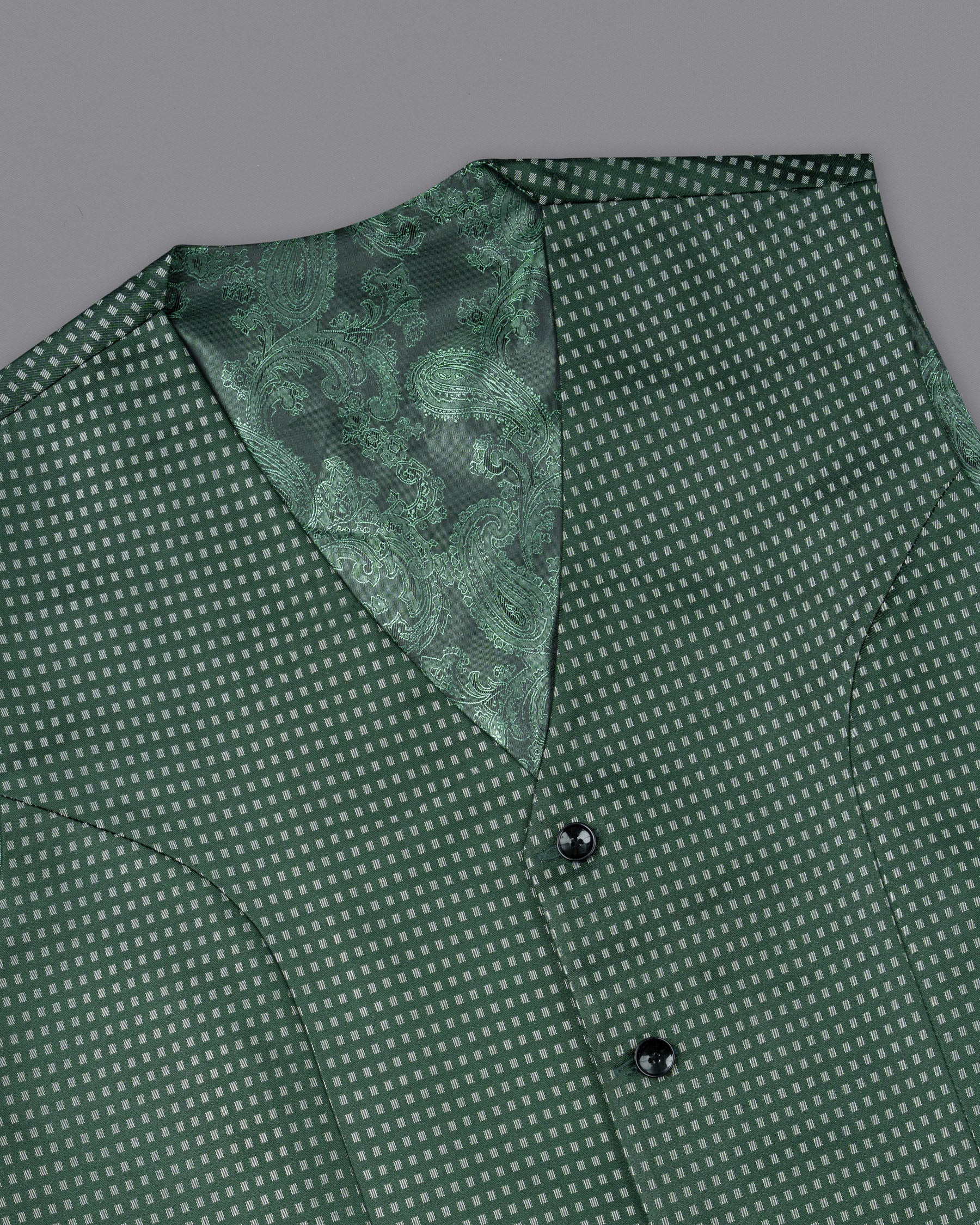 Everglade Green Square Textured Waistcoat V1770-36, V1770-38, V1770-40, V1770-42, V1770-44, V1770-46, V1770-48, V1770-50, V1770-52, V1770-54, V1770-56, V1770-58, V1770-60