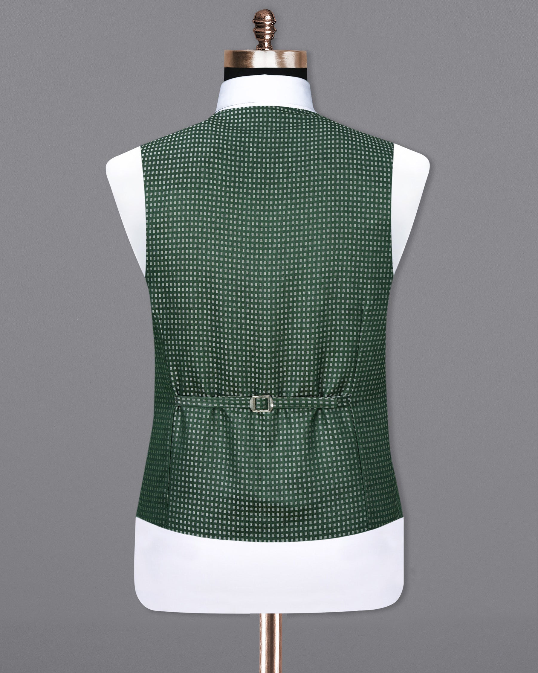Everglade Green Square Textured Waistcoat V1770-36, V1770-38, V1770-40, V1770-42, V1770-44, V1770-46, V1770-48, V1770-50, V1770-52, V1770-54, V1770-56, V1770-58, V1770-60
