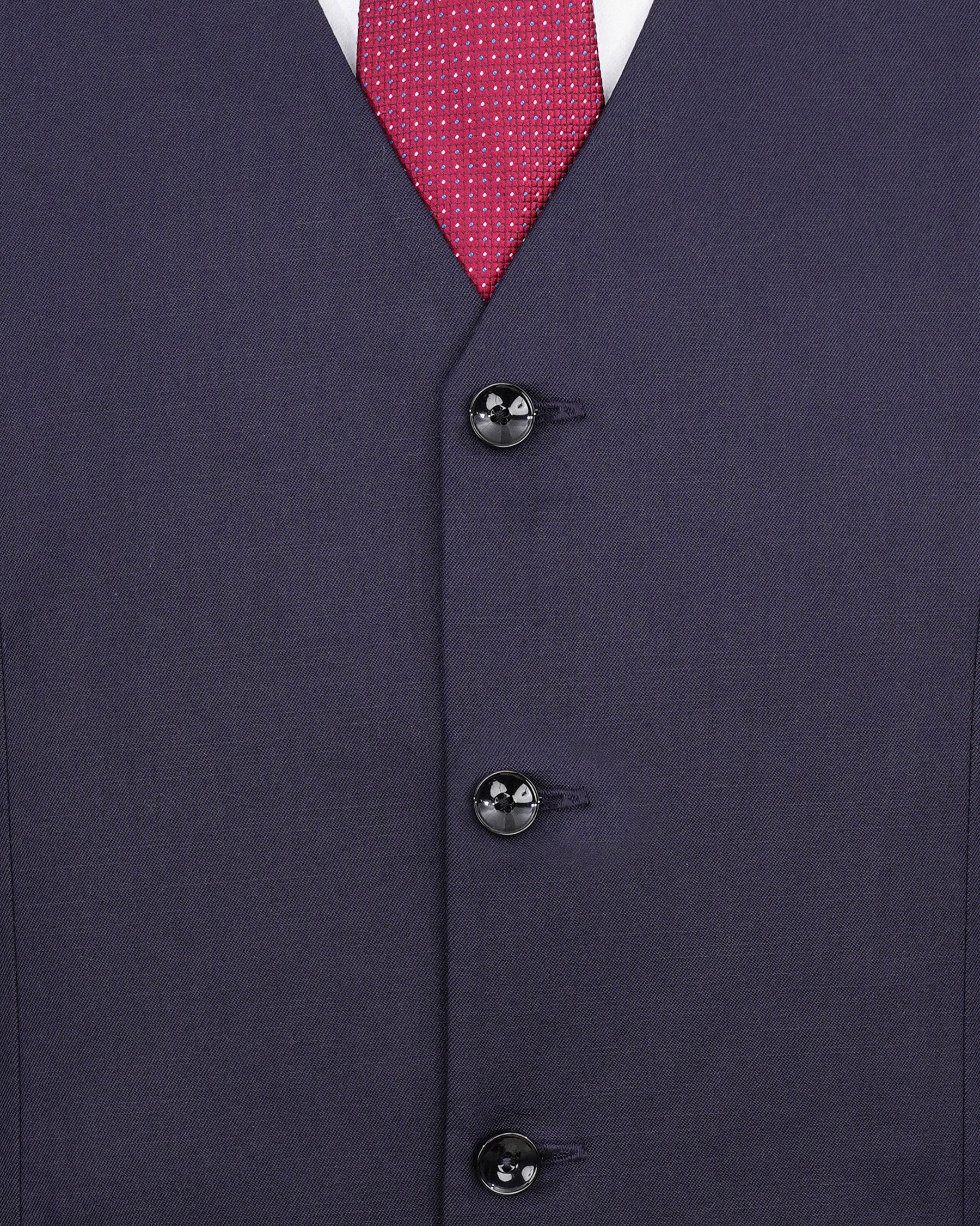 Gunmetal Navy Blue Waistcoat V1997-36, V1997-38, V1997-40, V1997-42, V1997-44, V1997-46, V1997-48, V1997-50, V1997-52, V1997-54, V1997-56, V1997-58, V1997-60