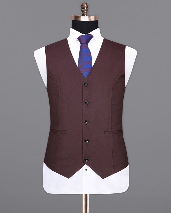 Taupe Maroon Textured Waistcoat V2008-36, V2008-38, V2008-40, V2008-42, V2008-44, V2008-46, V2008-48, V2008-50, V2008-52, V2008-54, V2008-56, V2008-58, V2008-60