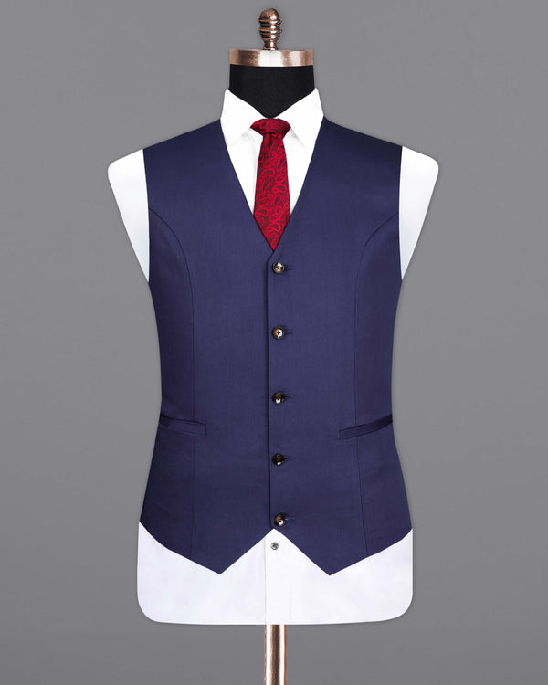 Outer Space Blue Waistcoat V2076-36, V2076-38, V2076-40, V2076-42, V2076-44, V2076-46, V2076-48, V2076-50, V2076-52, V2076-54, V2076-56, V2076-58, V2076-60