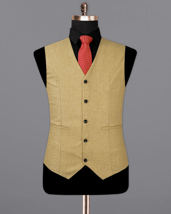 Tumbleweed Matt Gold Embossed Chintz Textured Waistcoat V2101-36, V2101-38, V2101-40, V2101-42, V2101-44, V2101-46, V2101-48, V2101-50, V2101-52, V2101-54, V2101-56, V2101-58, V2101-60