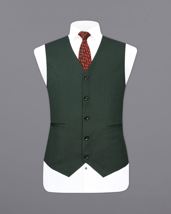 Heavy Metal Dark Green Waistcoat V2278-36, V2278-38, V2278-40, V2278-42, V2278-44, V2278-46, V2278-48, V2278-50, V2278-52, V2278-54, V2278-56, V2278-58, V2278-60