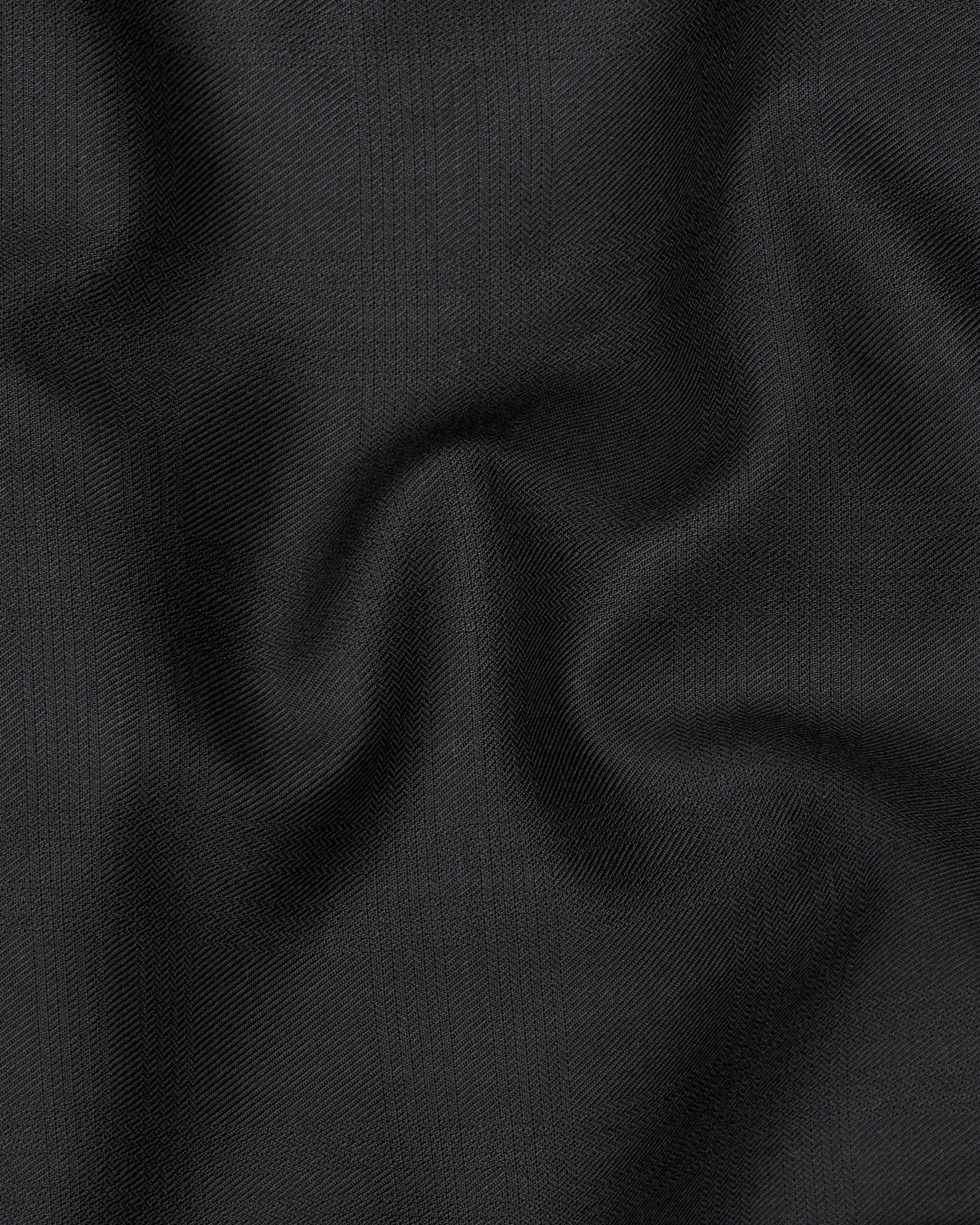 Shark Black Textured Waistcoat