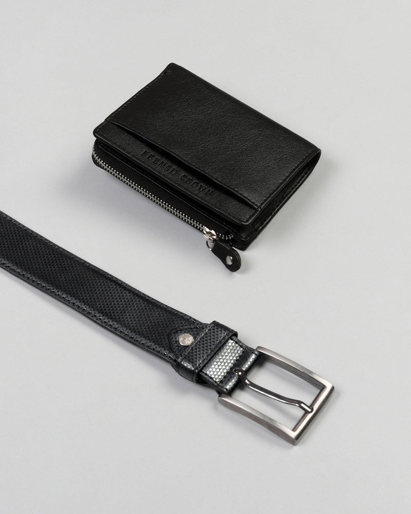 Pack Of 1 Jade Black Wallet And 1 Jade Black Belt WB-12/13-28, WB-12/13-30, WB-12/13-32, WB-12/13-34, WB-12/13-36, WB-12/13-38