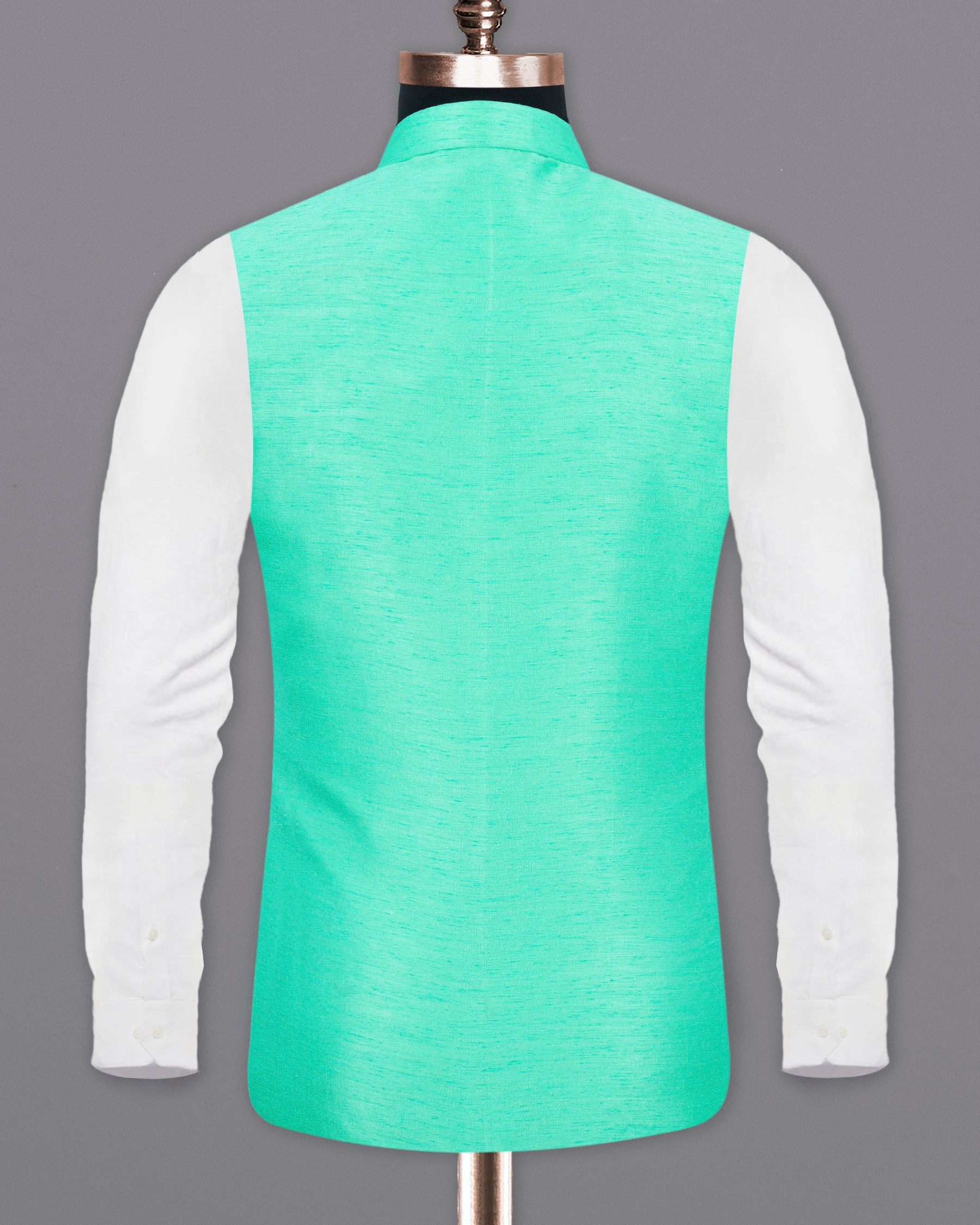 Bright Turquoise Super Soft Nehru Jacket WC1640-36, WC1640-38, WC1640-40, WC1640-42, WC1640-44, WC1640-46, WC1640-48, WC1640-50, WC1640-52, WC1640-54, WC1640-56, WC1640-58, WC1640-60