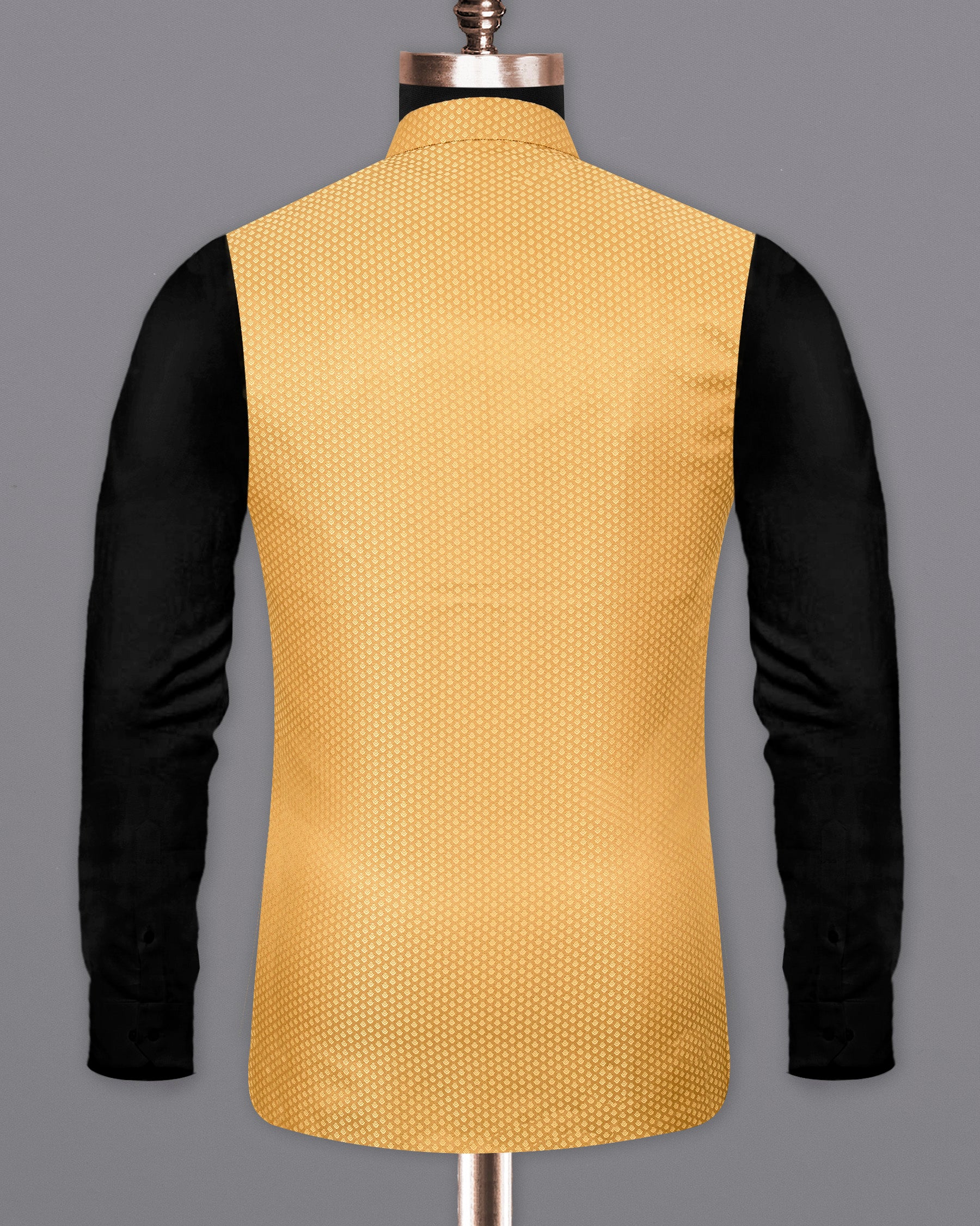 Sandy Brown Textured Nehru Jacket WC1652-36, WC1652-38, WC1652-40, WC1652-42, WC1652-44, WC1652-46, WC1652-48, WC1652-50, WC1652-52, WC1652-54, WC1652-56, WC1652-58, WC1652-60