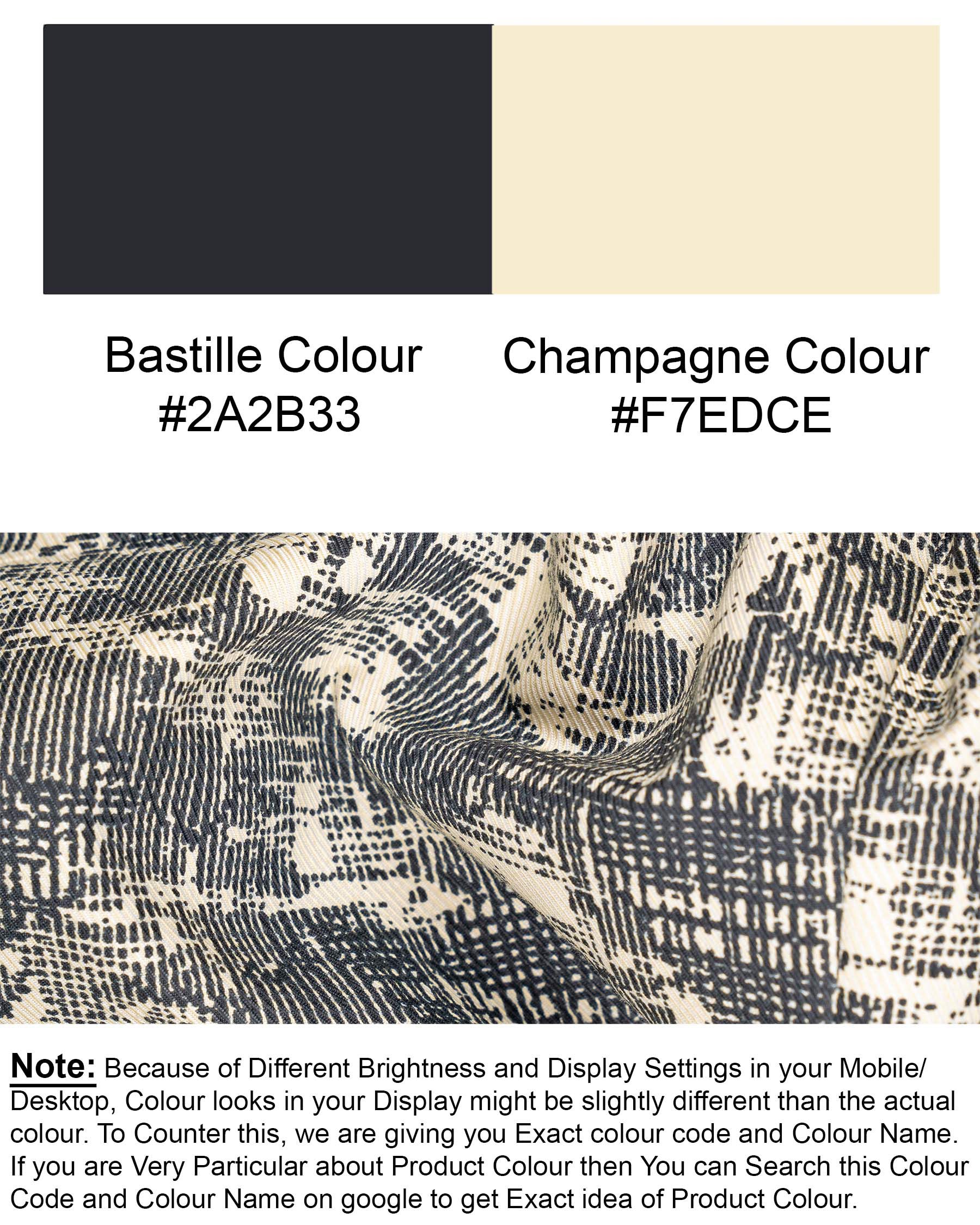 Bastille and Champagne Beige Abstract Print Nehru Jacket WC1680-36, WC1680-38, WC1680-40, WC1680-42, WC1680-44, WC1680-46, WC1680-48, WC1680-50, WC1680-52, WC1680-54, WC1680-56, WC1680-58, WC1680-60