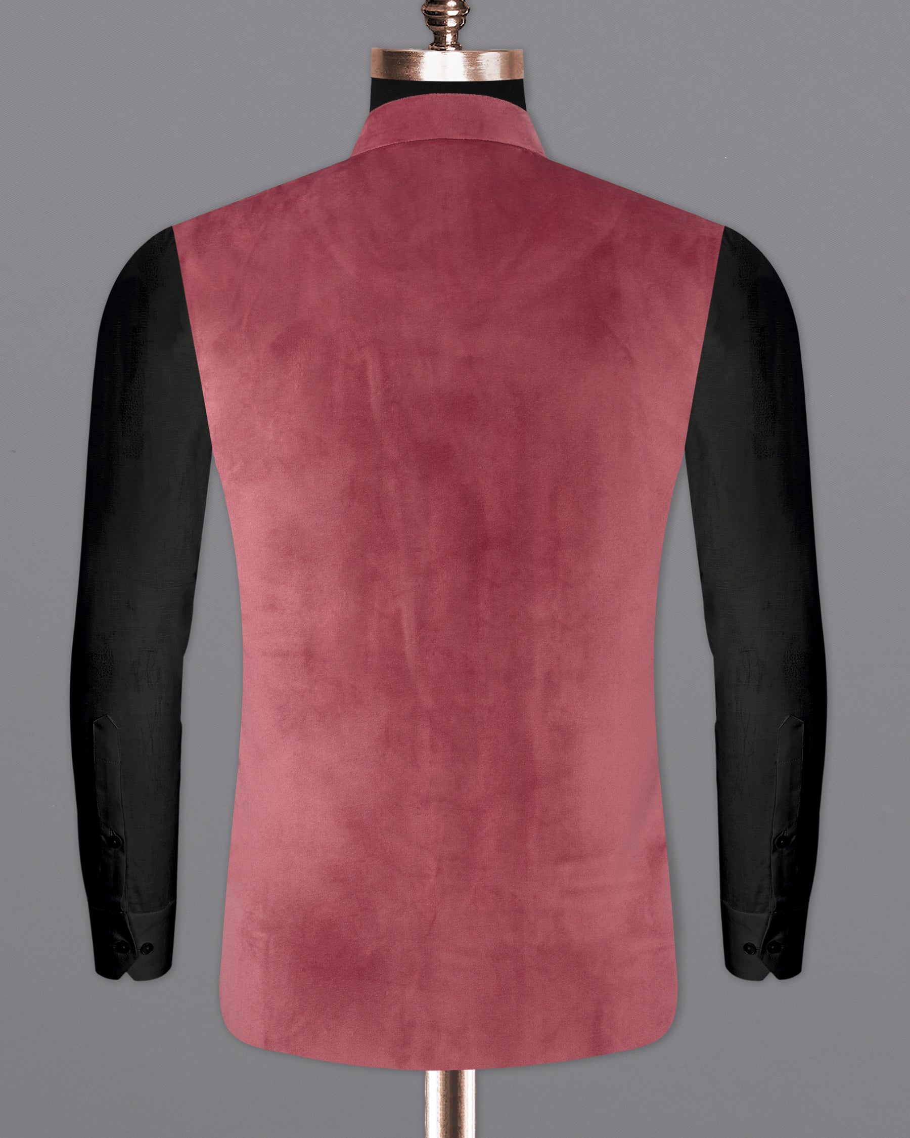 Coral Pink Premium Velvet Designer Nehru Jacket WC2206-36, WC2206-38, WC2206-40, WC2206-42, WC2206-44, WC2206-46, WC2206-48, WC2206-50, WC2206-52, WC2206-54, WC2206-56, WC2206-58, WC2206-60