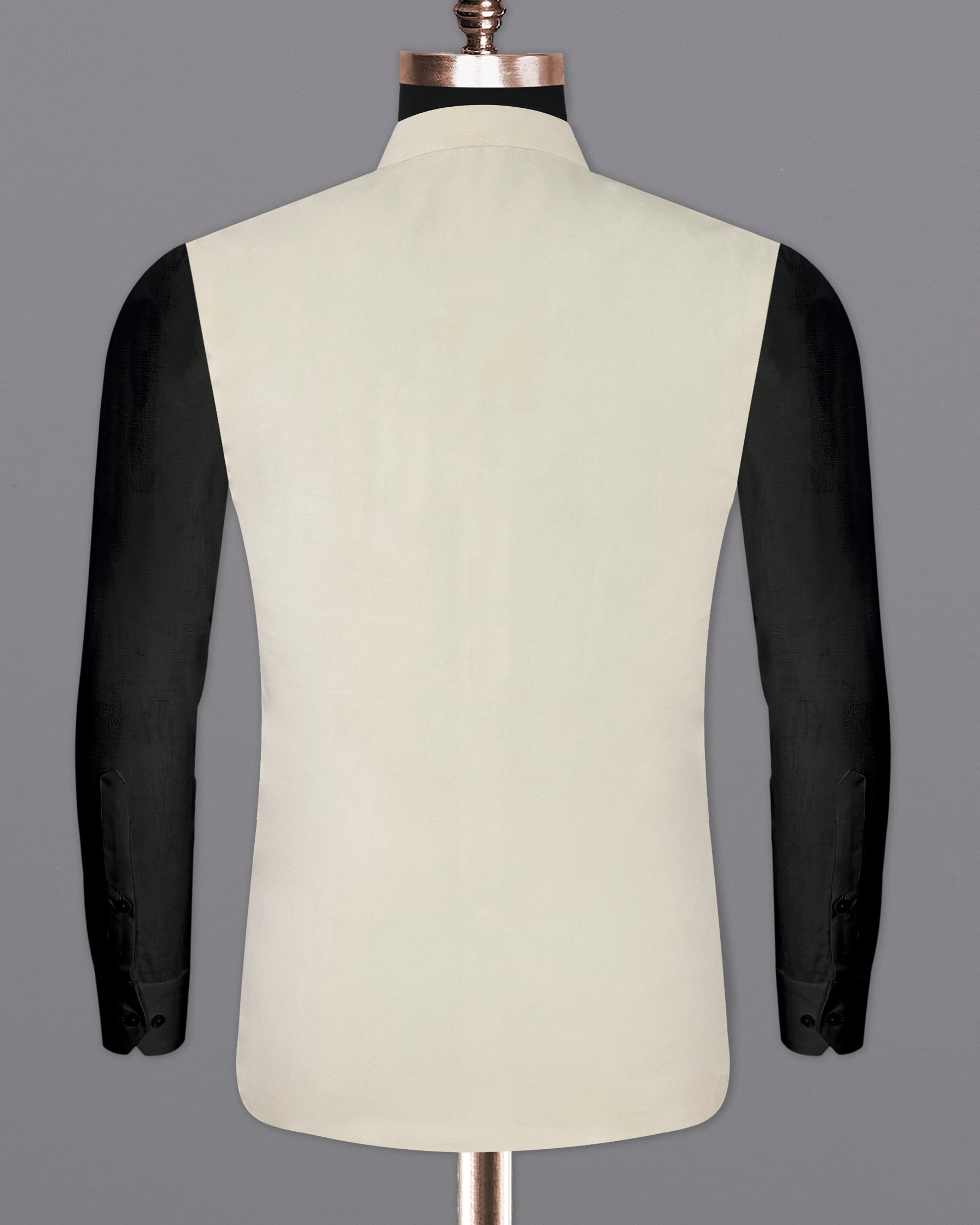 Eggshell Cream Premium Velvet Designer Nehru Jacket WC2207-36, WC2207-38, WC2207-40, WC2207-42, WC2207-44, WC2207-46, WC2207-48, WC2207-50, WC2207-52, WC2207-54, WC2207-56, WC2207-58, WC2207-60