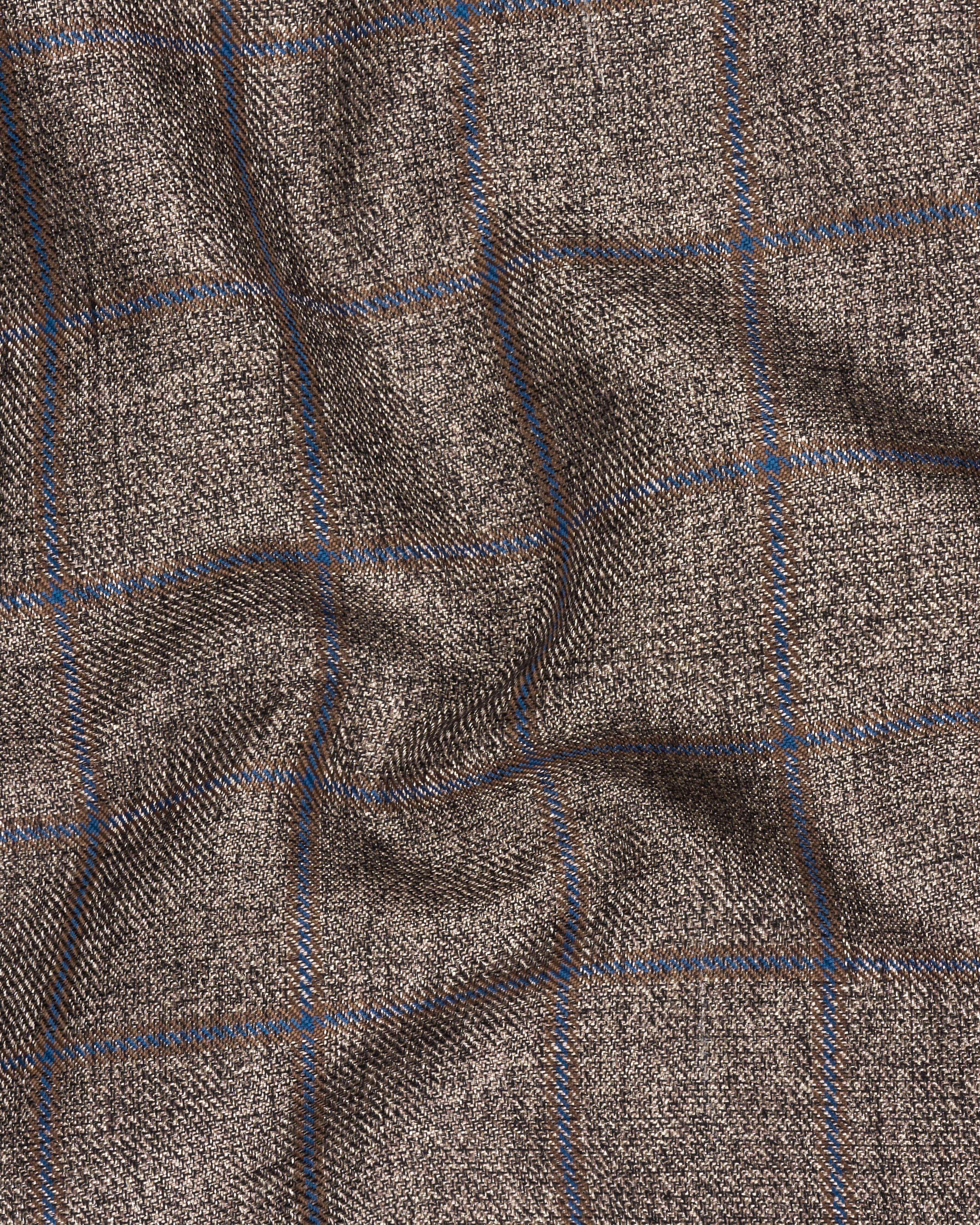 Pine Cone Brown Plaid Nehru Jacket WC2304-36, WC2304-38, WC2304-40, WC2304-42, WC2304-44, WC2304-46, WC2304-48, WC2304-50, WC2304-52, WC2304-54, WC2304-56, WC2304-58, WC2304-60