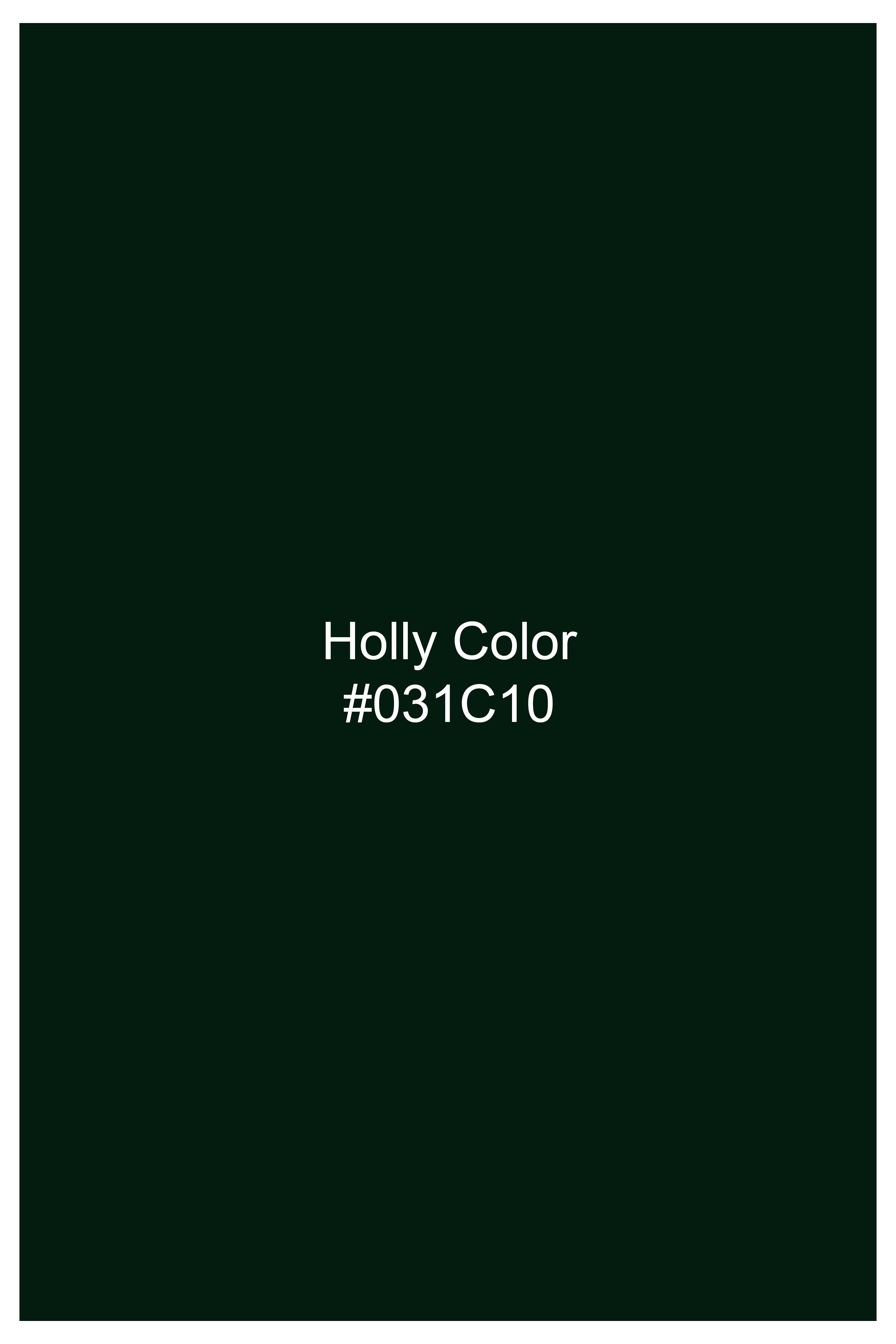 Holly Green Velvet Sequins And Thread Embroidered Nehru Jacket