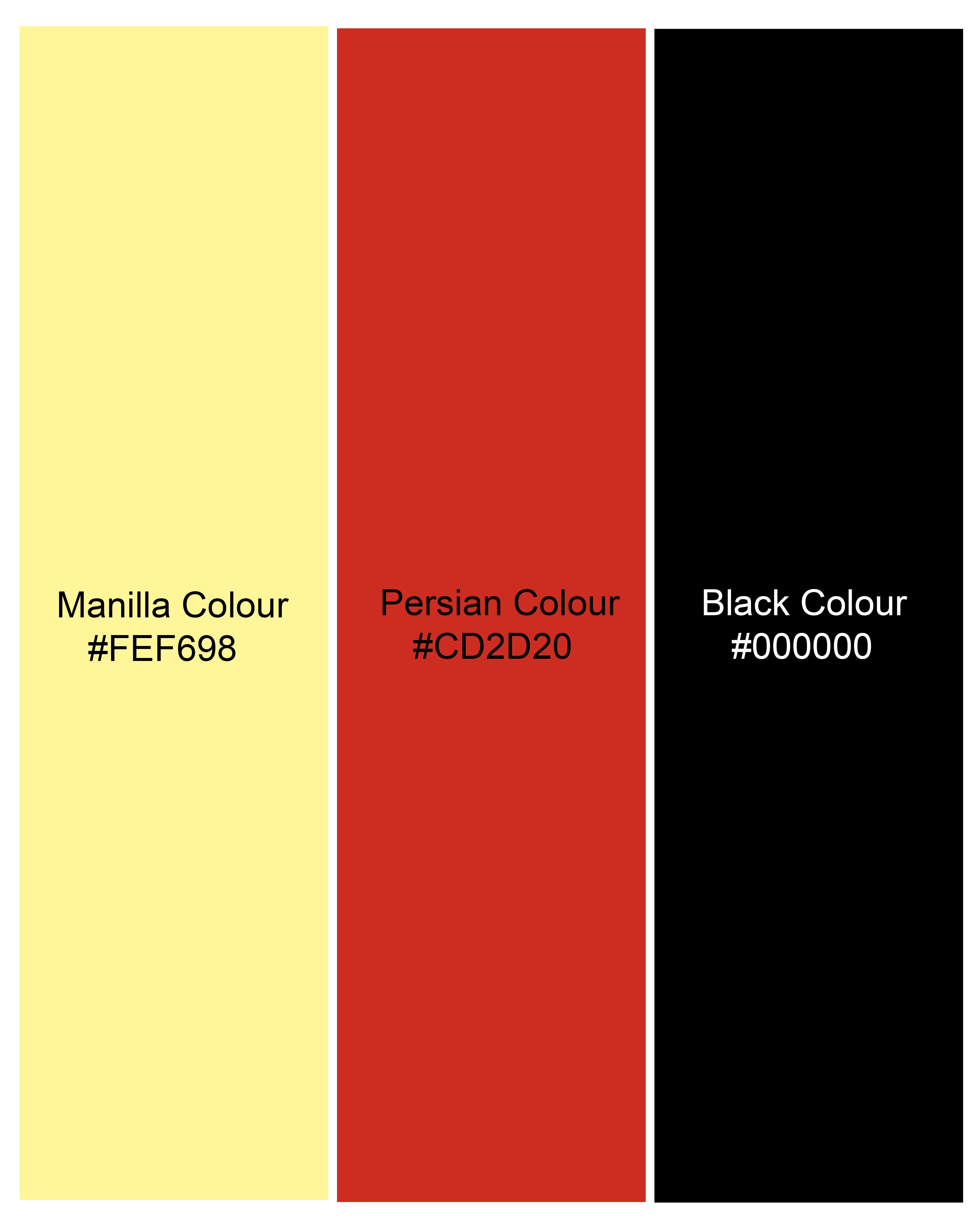 Manilla Yellow Printed Premium Cotton Shirt WS007-M-P-32, WS007-M-P-34, WS007-M-P-36, WS007-M-P-38, WS007-M-P-40, WS007-M-P-42