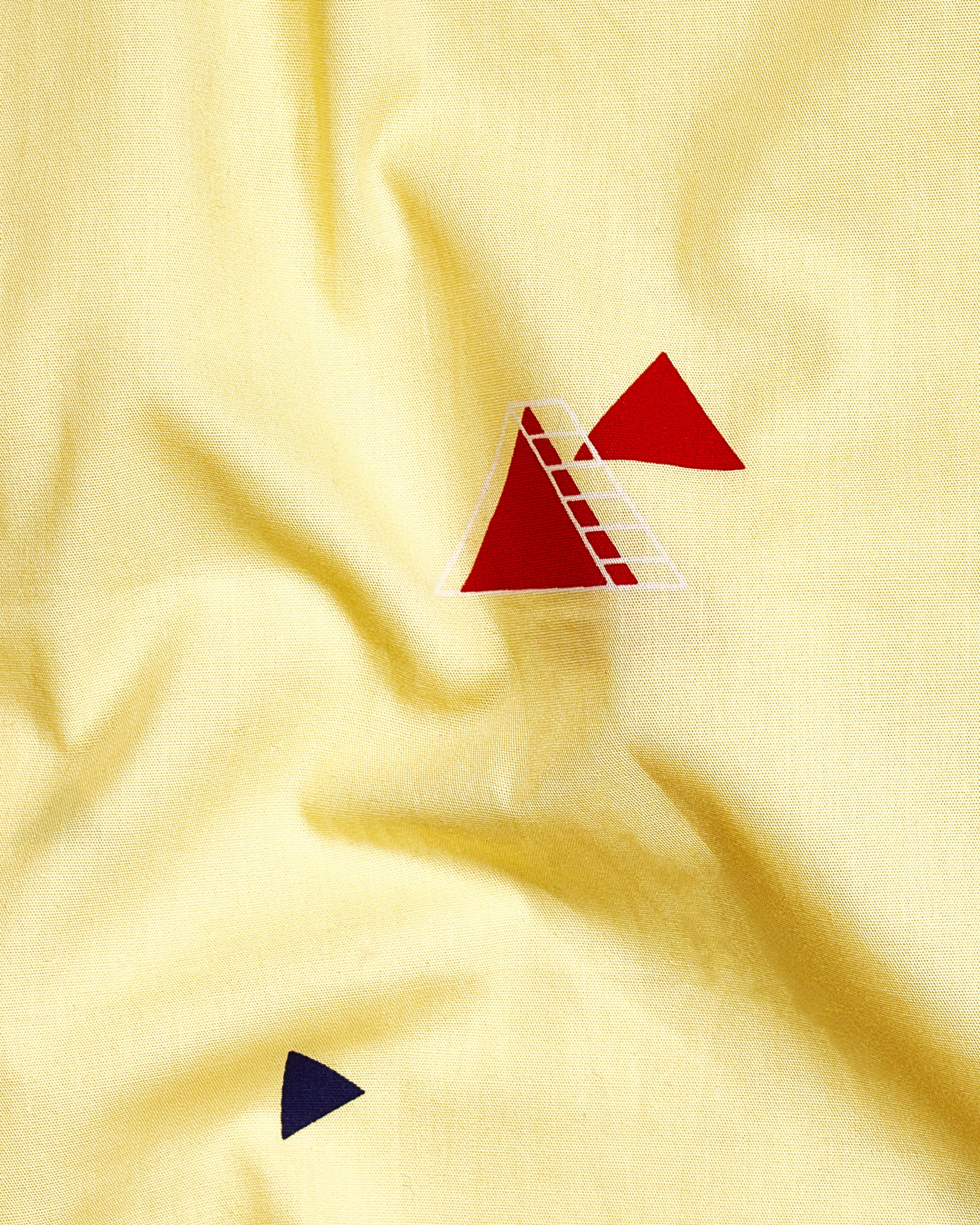 Manilla Yellow Printed Premium Cotton Shirt WS007-M-P-32, WS007-M-P-34, WS007-M-P-36, WS007-M-P-38, WS007-M-P-40, WS007-M-P-42