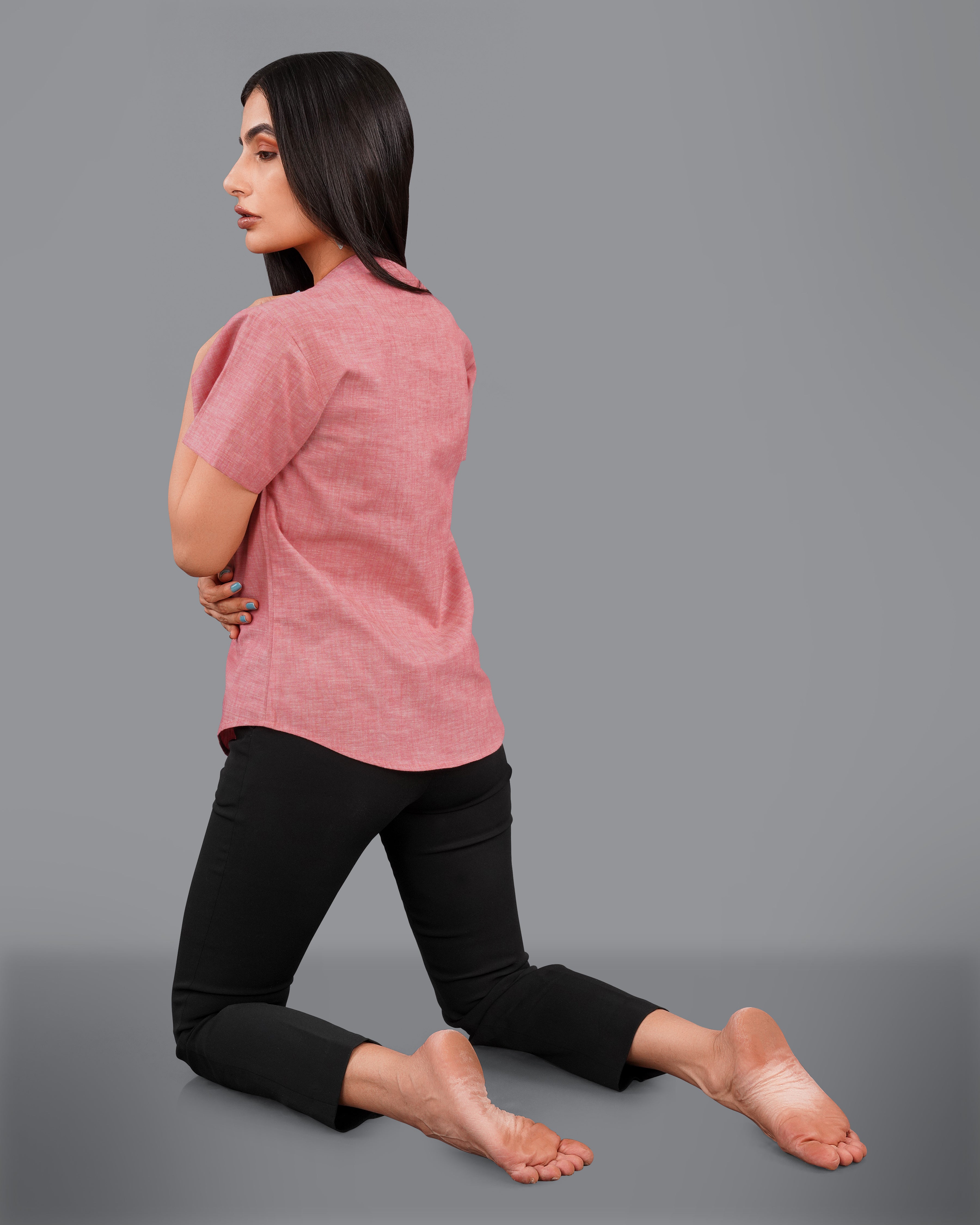 Faded Pink Premium Cotton Shirt WS009-32, WS009-34, WS009-36, WS009-38, WS009-40, WS009-42