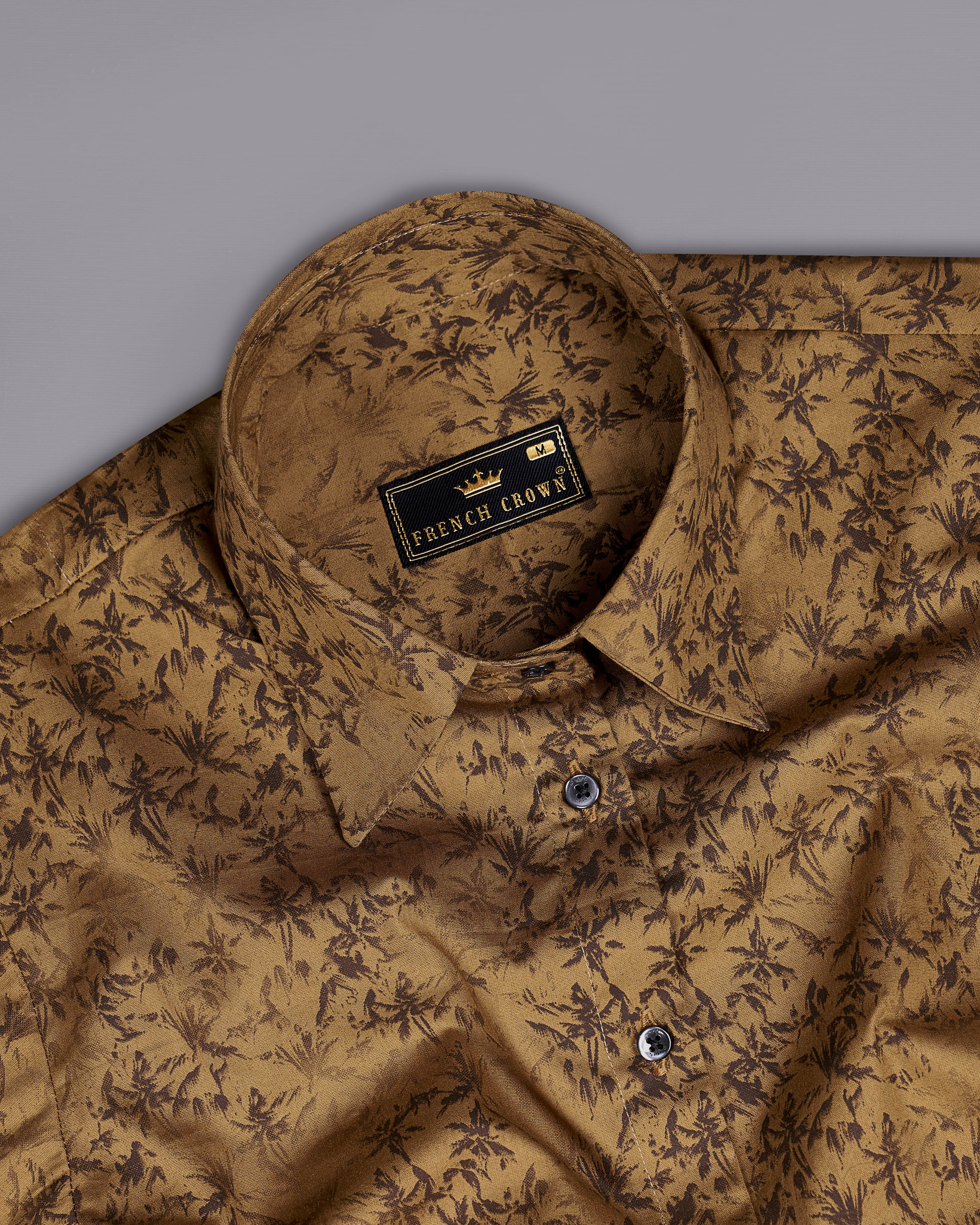 Palliser Brown Ditsy Printed Premium Cotton Shirt WS011-BLK-32, WS011-BLK-34, WS011-BLK-36, WS011-BLK-38, WS011-BLK-40, WS011-BLK-42