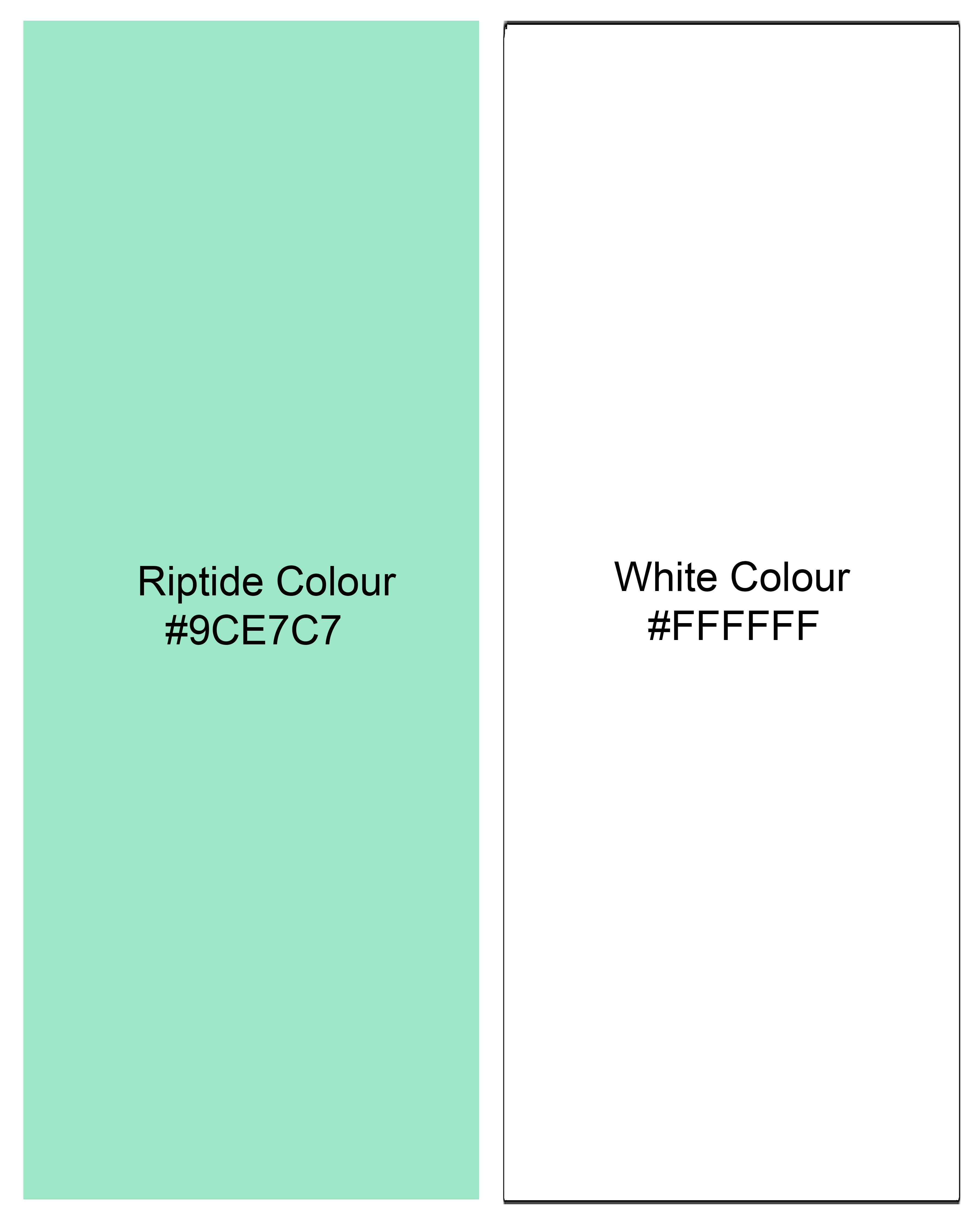 Riptide Green and White Striped Premium Cotton Shirt WS028-CC-32, WS028-CC-34, WS028-CC-36, WS028-CC-38, WS028-CC-40, WS028-CC-42
