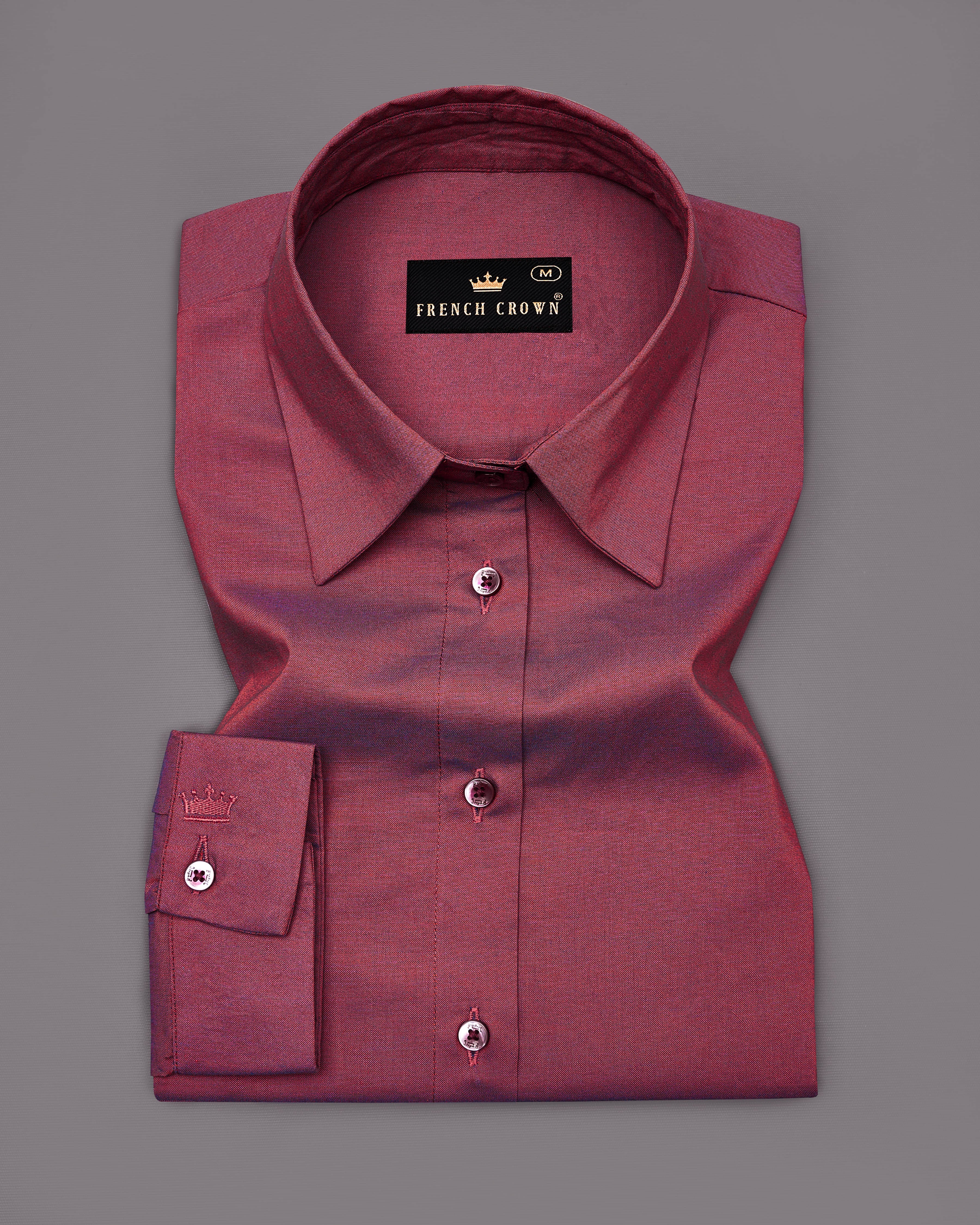 Cordovan Maroon Premium Cotton Shirt WS051-MN-32, WS051-MN-34, WS051-MN-36, WS051-MN-38, WS051-MN-40, WS051-MN-42