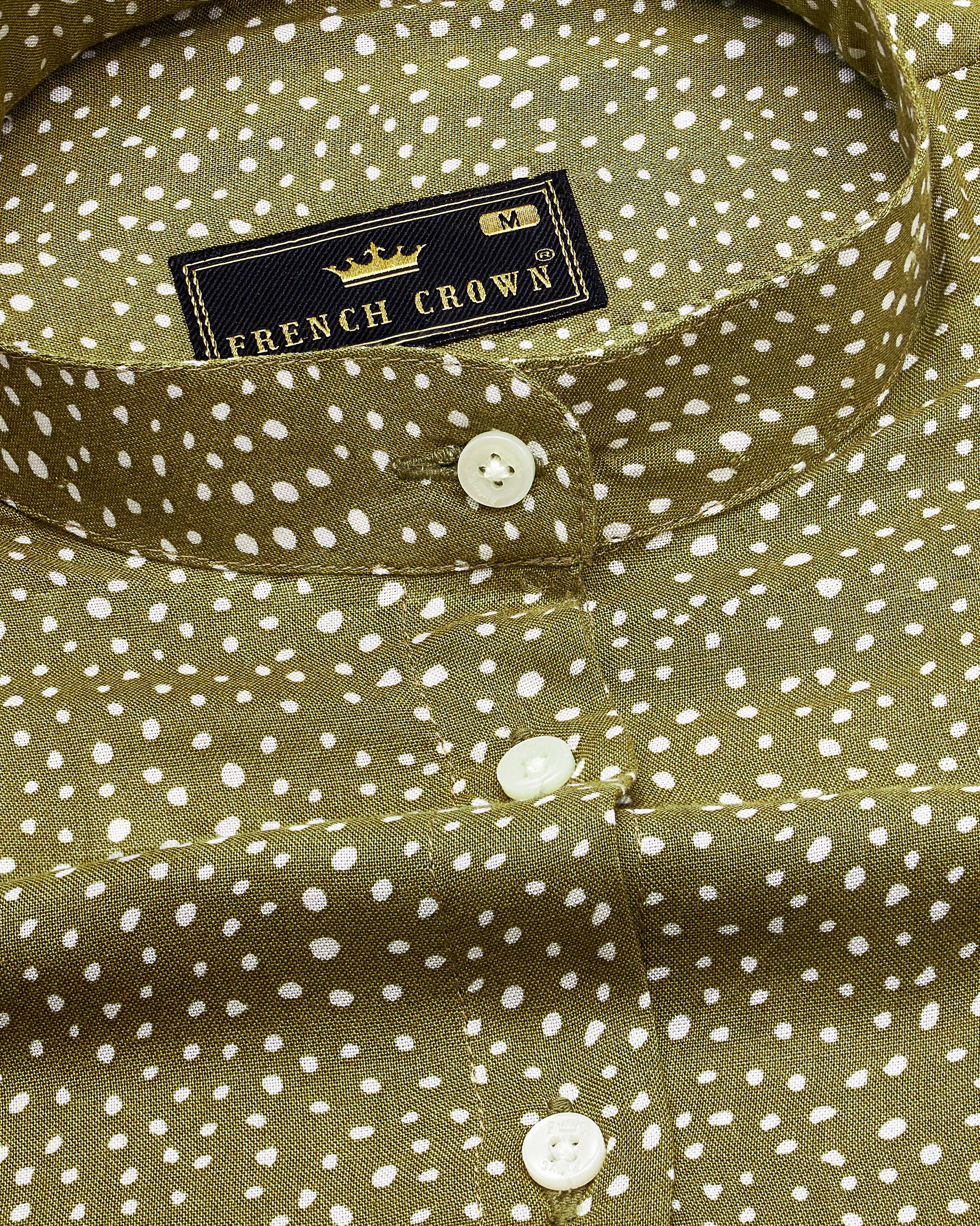 Hemlock Green Printed Premium Tencel Shirt WS052-M-32, WS052-M-34, WS052-M-36, WS052-M-38, WS052-M-40, WS052-M-42