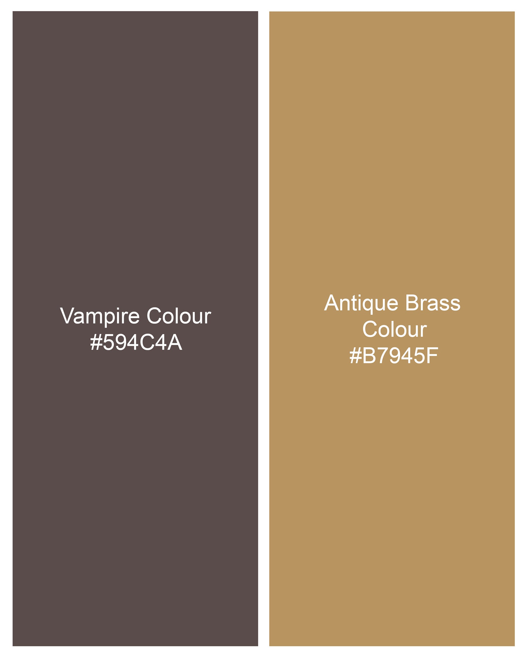 Vampire Brown With Leaves Foil Printed Premium Tencel Women’s Shirt WS061-M-FB-32, WS061-M-FB-34, WS061-M-FB-36, WS061-M-FB-38, WS061-M-FB-40, WS061-M-FB-42