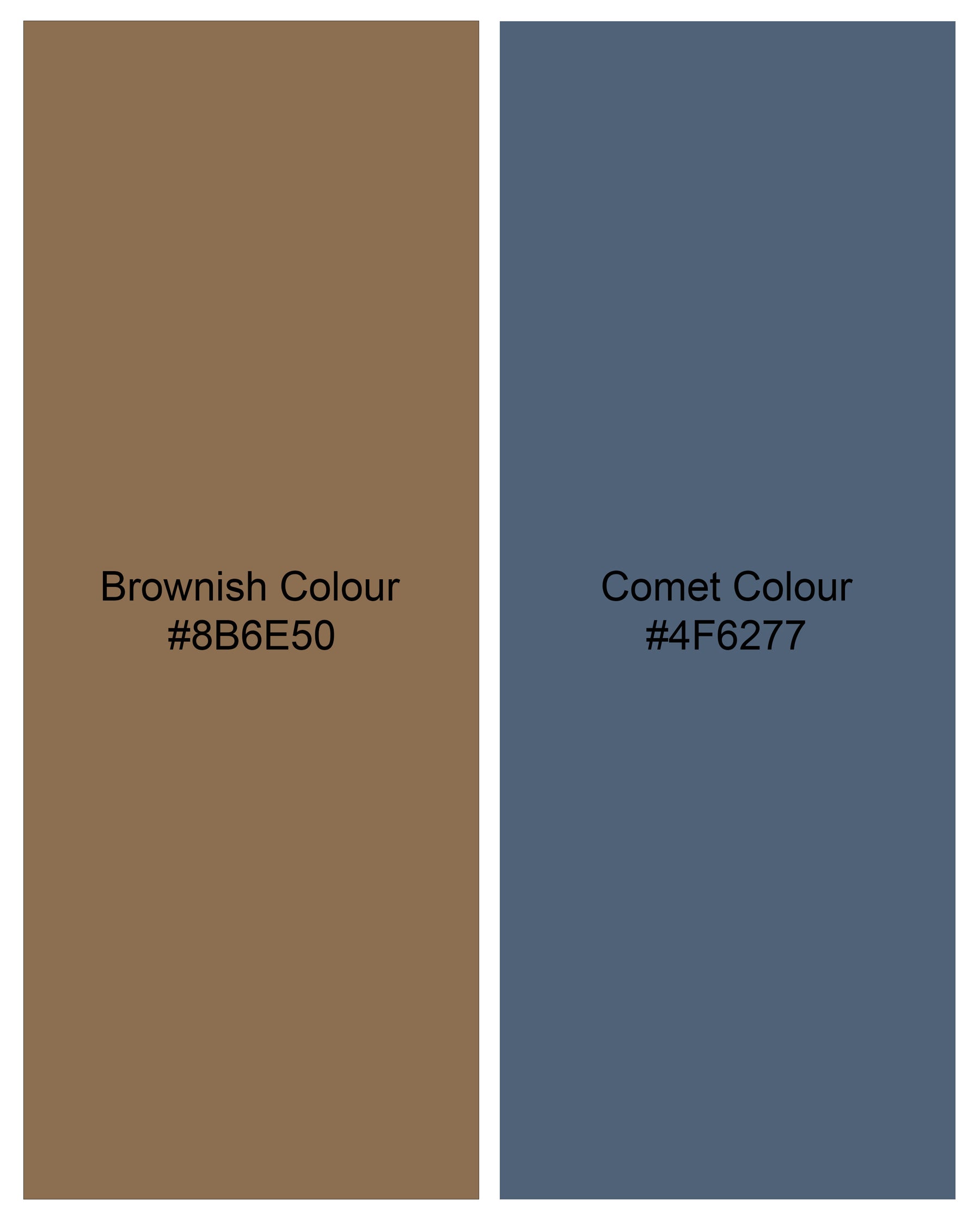 Brownish with Comet Blue Super Soft Premium Cotton Women’s Shirt WS067-WOC-32, WS067-WOC-34, WS067-WOC-36, WS067-WOC-38, WS067-WOC-40, WS067-WOC-42