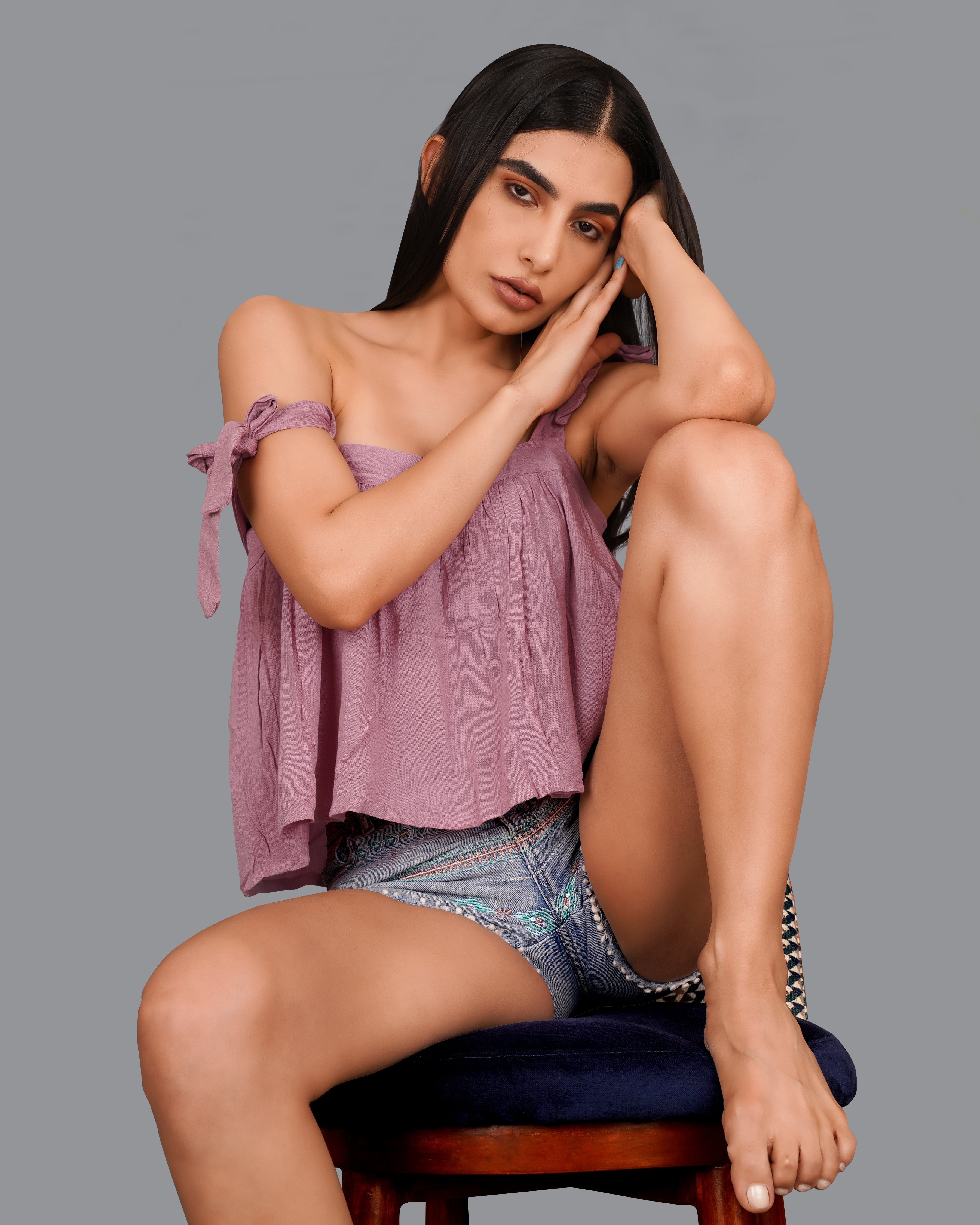 Brandy Rose Pink Viscose Crop Top WTP022-32, WTP022-34, WTP022-36, WTP022-38, WTP022-40, WTP022-42