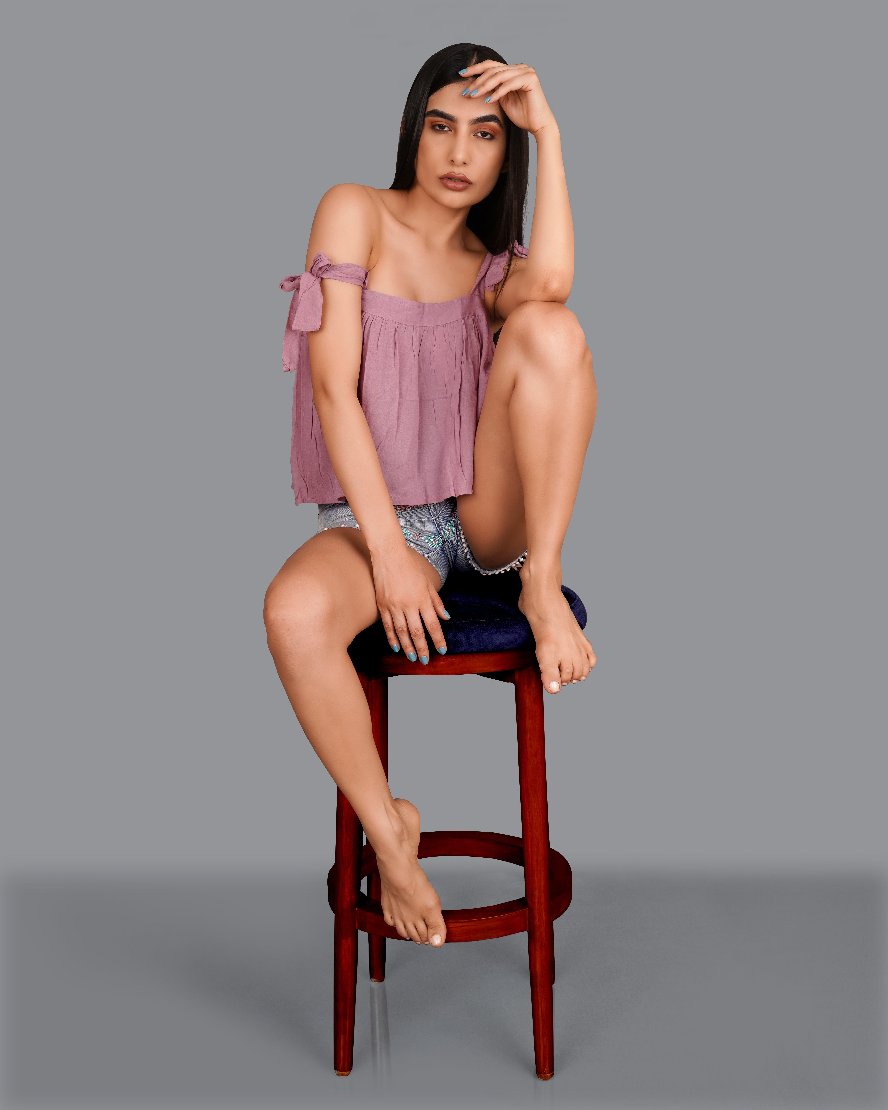 Brandy Rose Pink Viscose Crop Top WTP022-32, WTP022-34, WTP022-36, WTP022-38, WTP022-40, WTP022-42