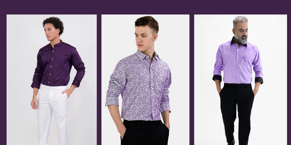 Purple shirt matching pant combination