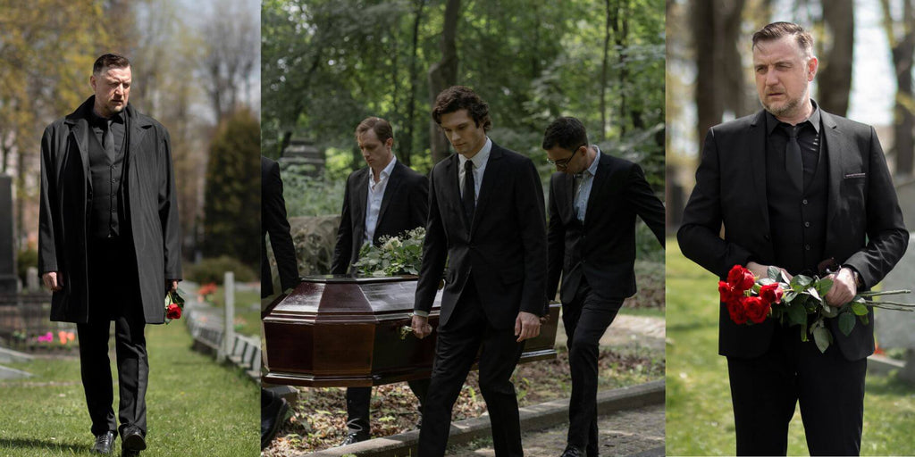 funeral dress for men Men's Black Attire Collection This classic skinny fit suit is a timeless choice for formal events Mens Funeral Attire No Suit
