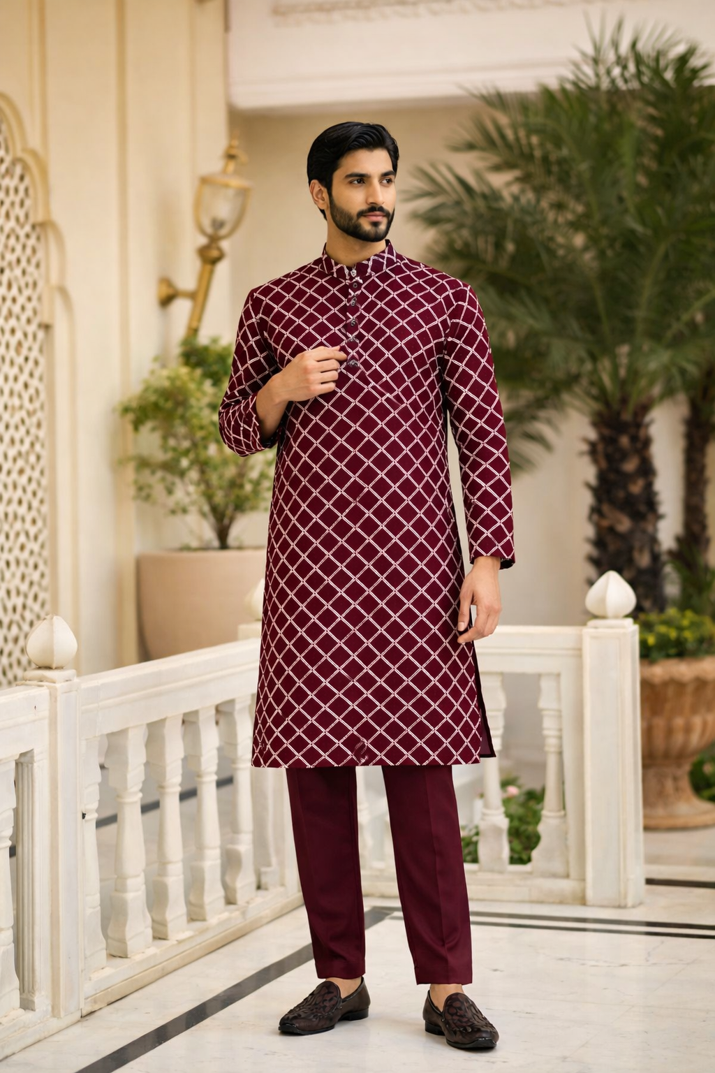 Ethnic Wear Embroidered Kurta Set For Navratri
