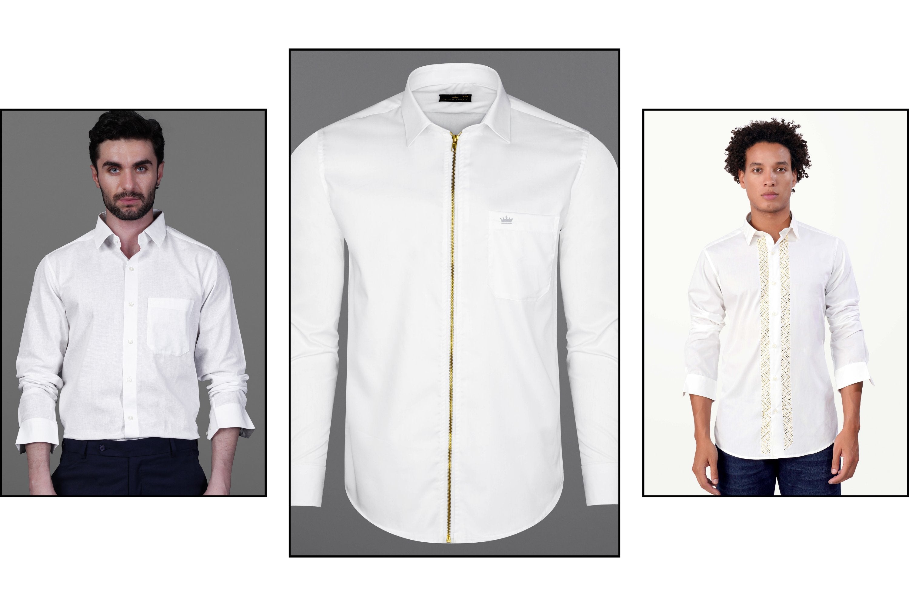 White Shirts For Men in Formal, Casual, and Printed Styles